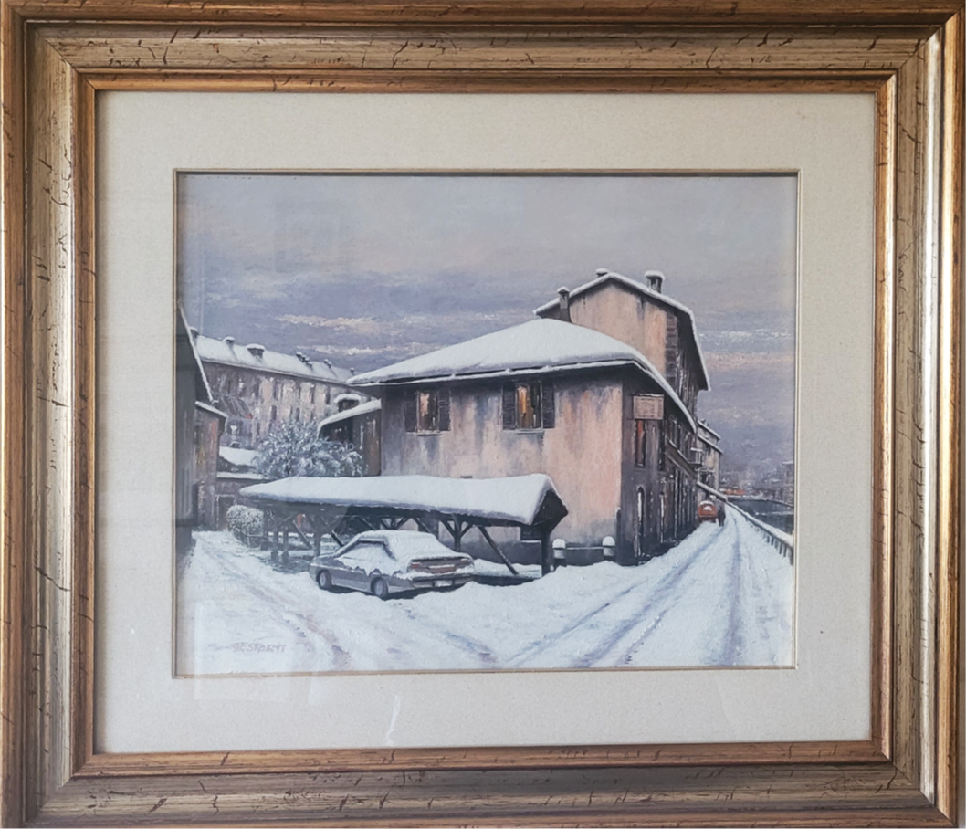Gian Franco Storti - Vicolo dei Lavandai, nevicata di capodanno
