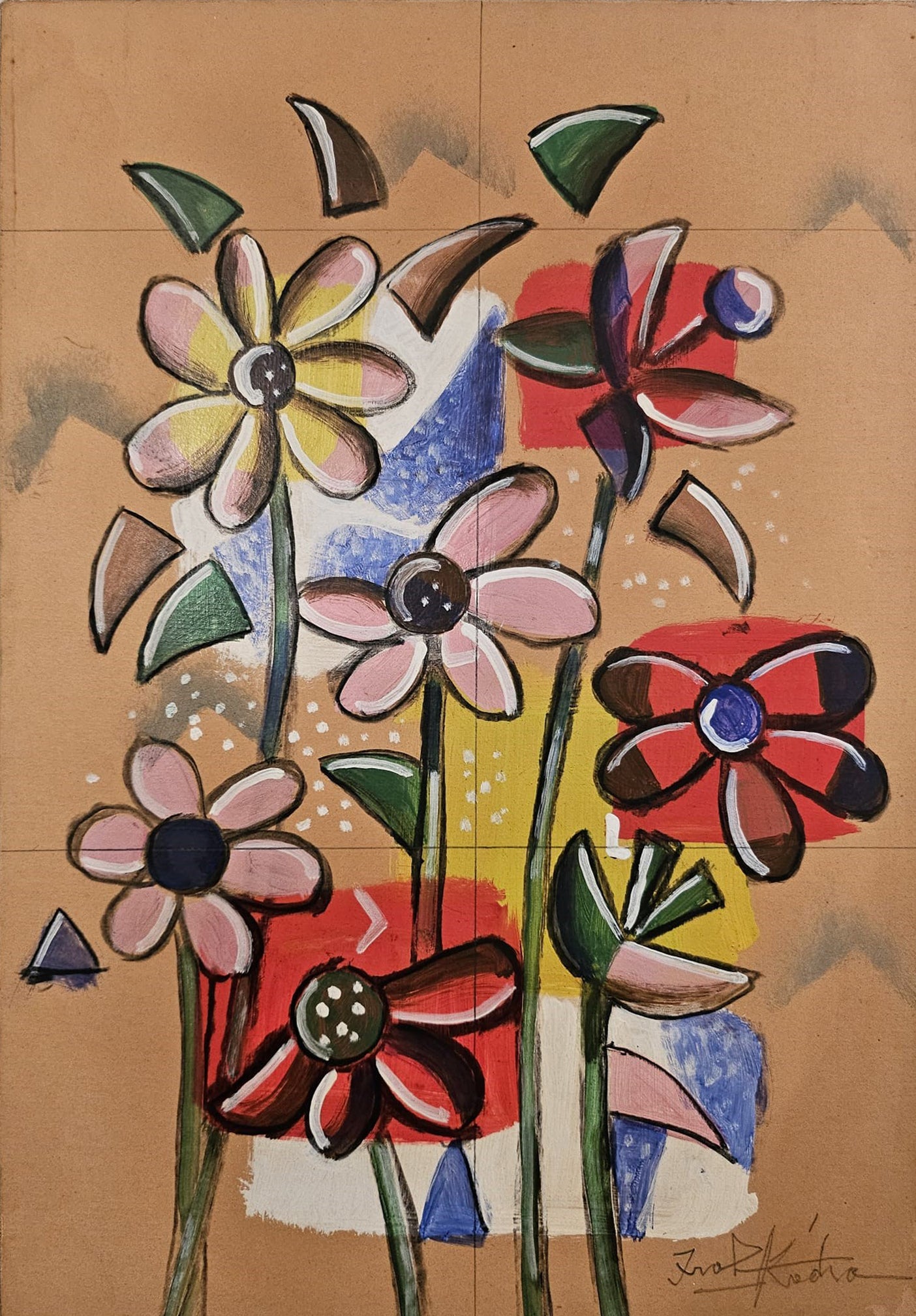Ibrahim Kodra - Sin título (Flores)