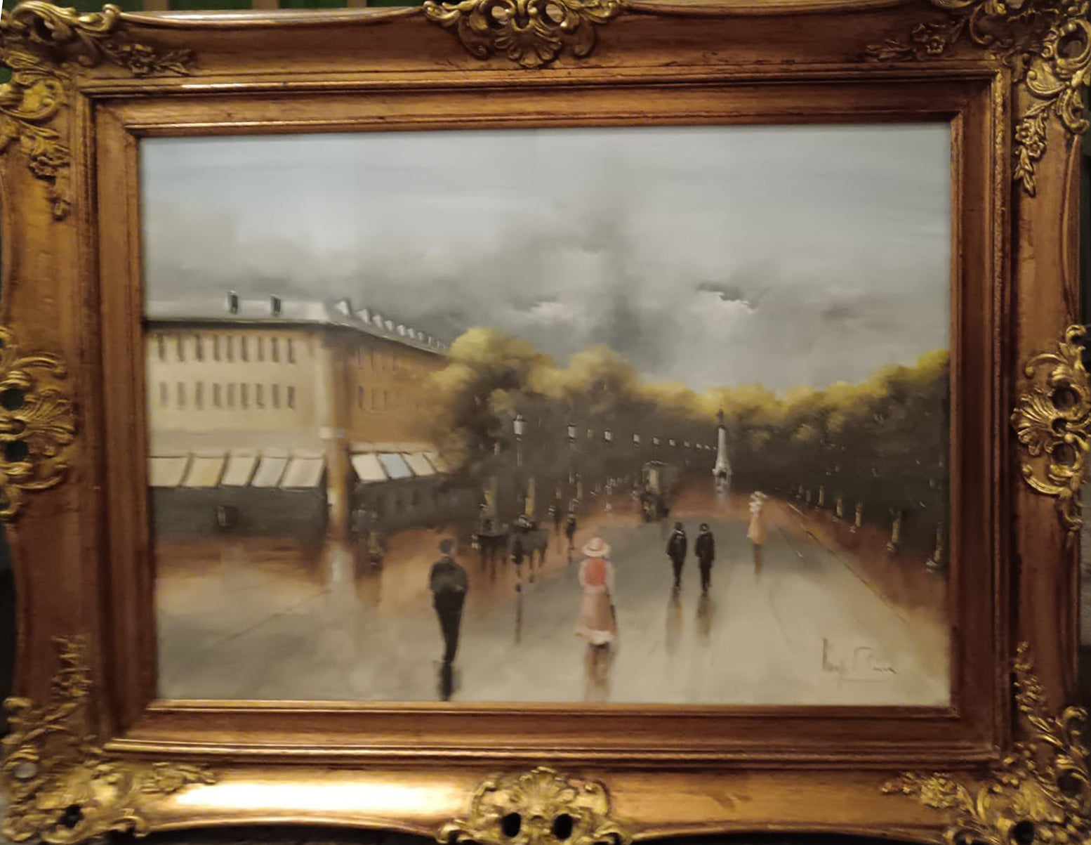 Luigi Rocca - Senza titolo (Viale con figure)