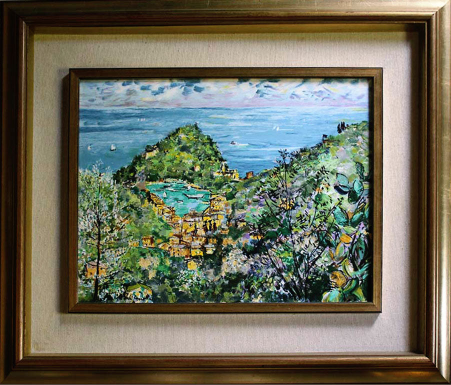 Michele Cascella - Portofino dall'alto