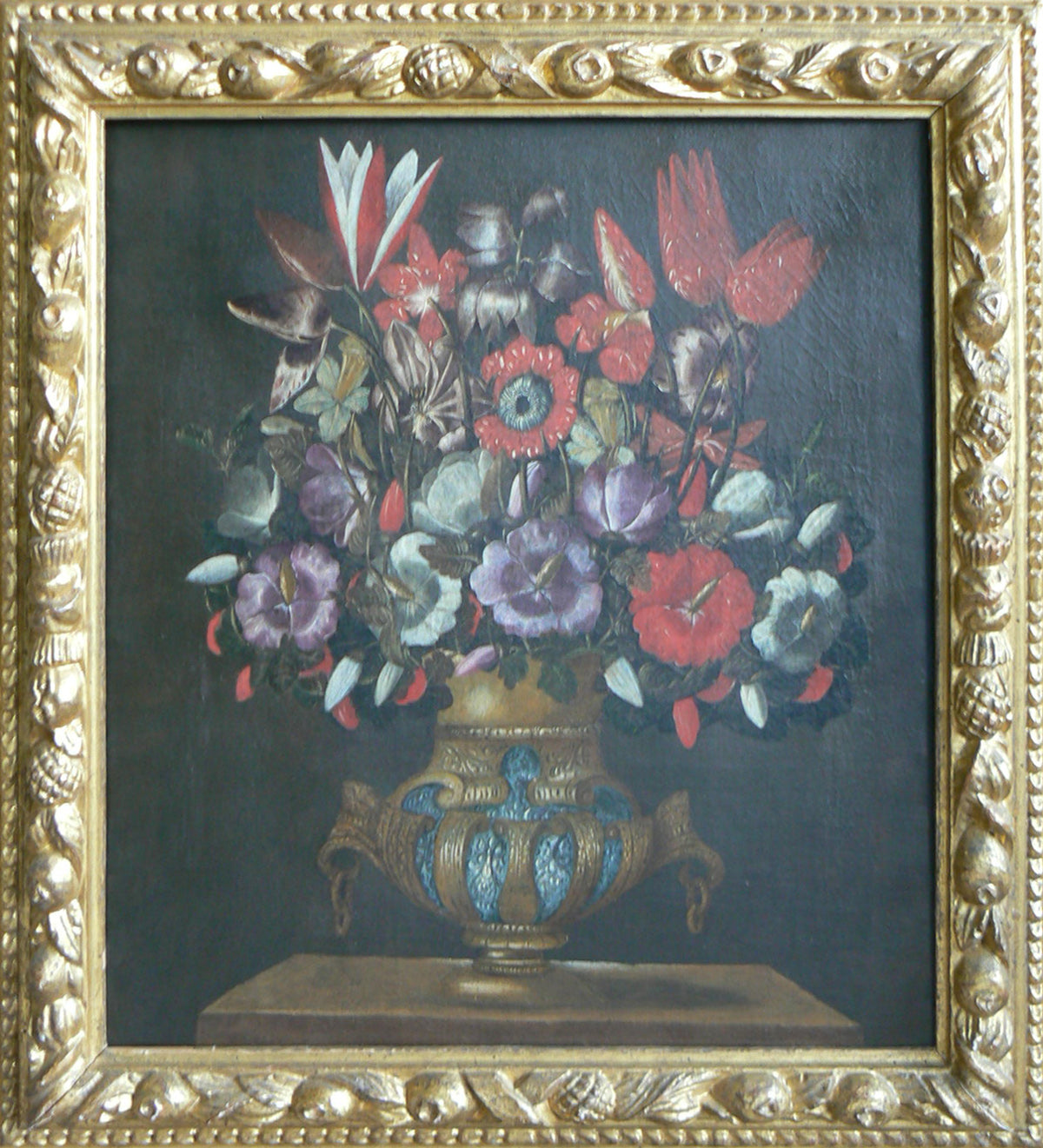 Maestro del jarrón grotesco - Naturaleza muerta con jarrón de flores