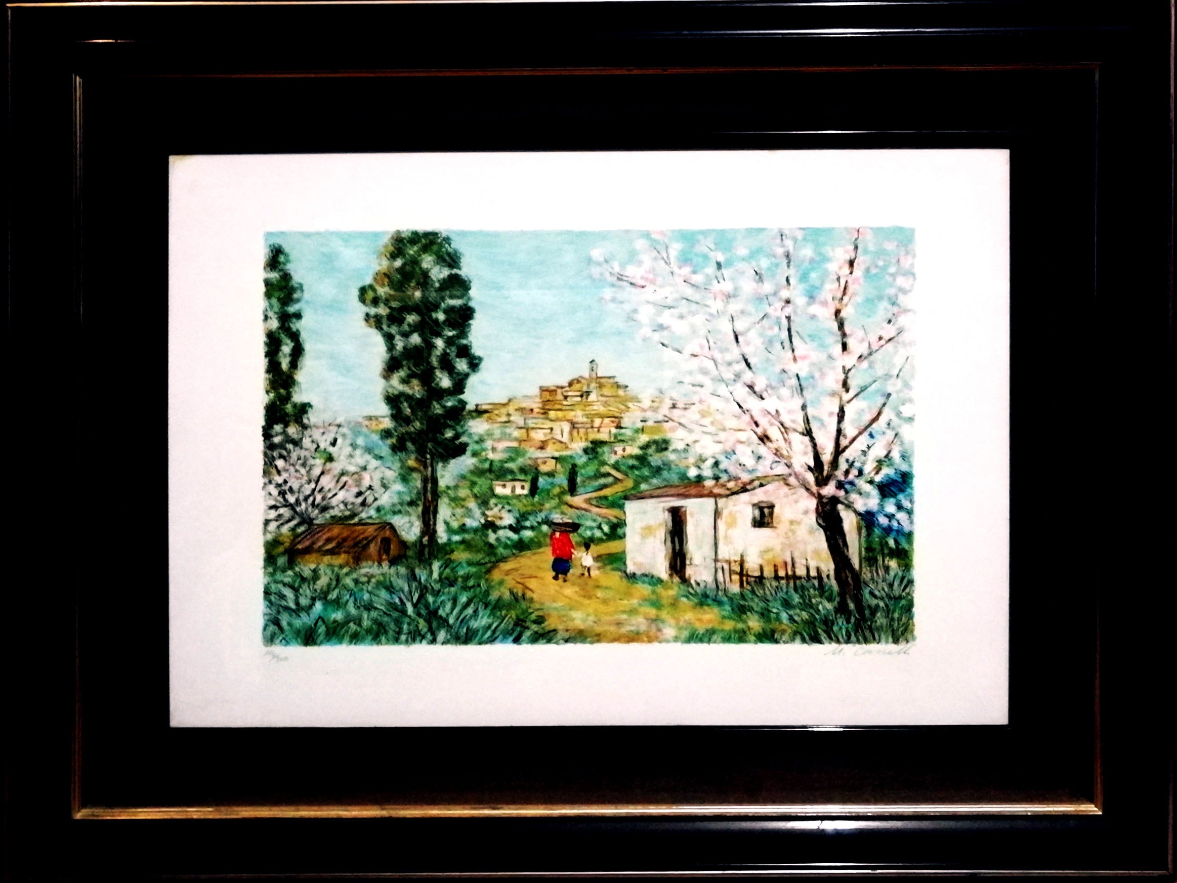 Michele Cascella - Paesaggio con mimosa