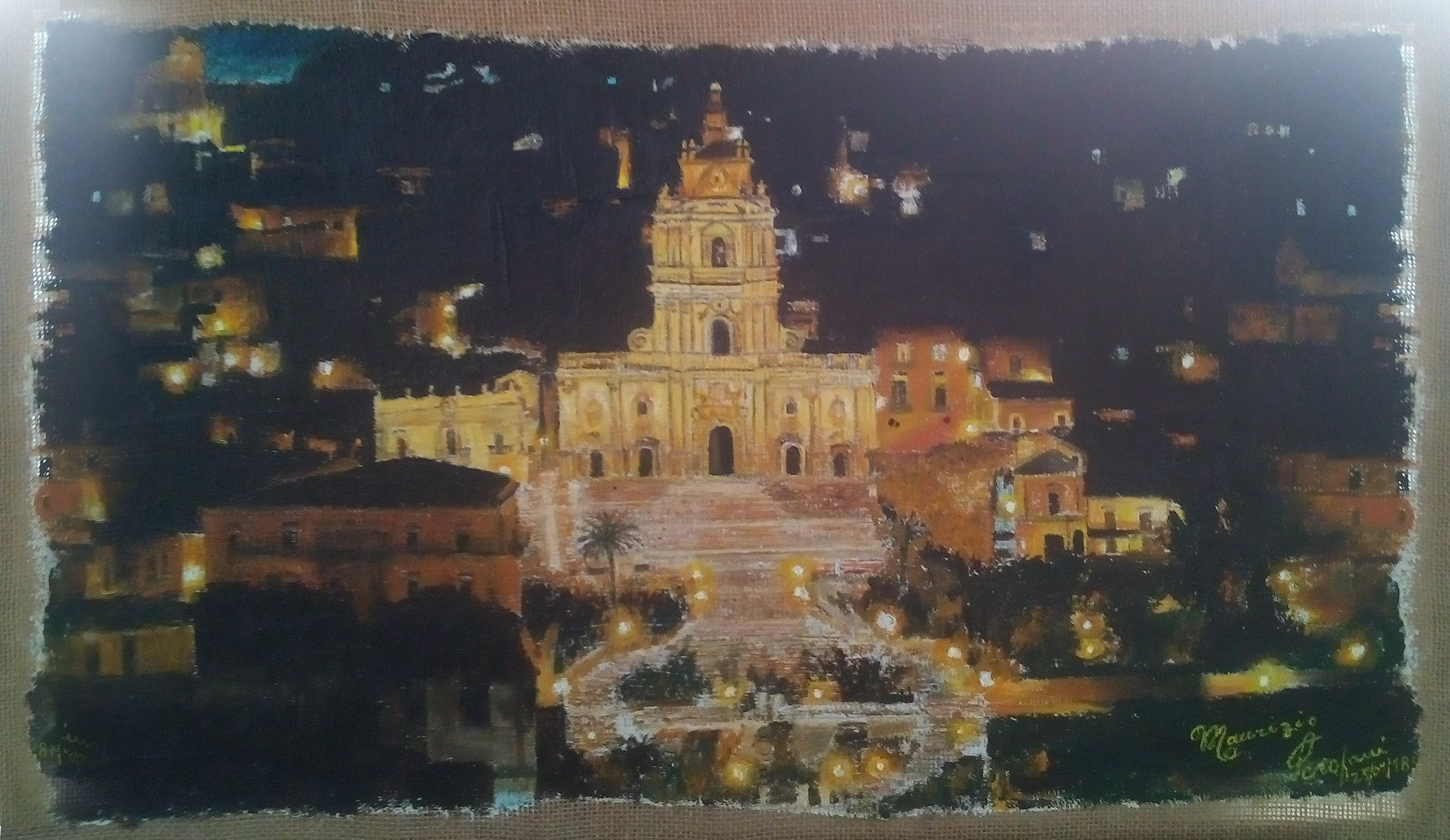 Maurizio Scrofani - Modica, San Giorgio di notte