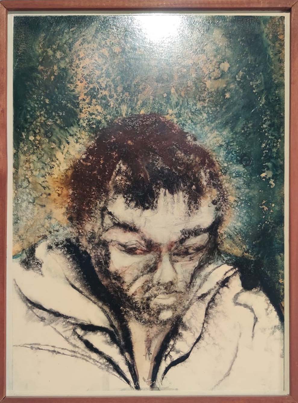 Fogli Garganici, olio su masonite di Enrico Montonati