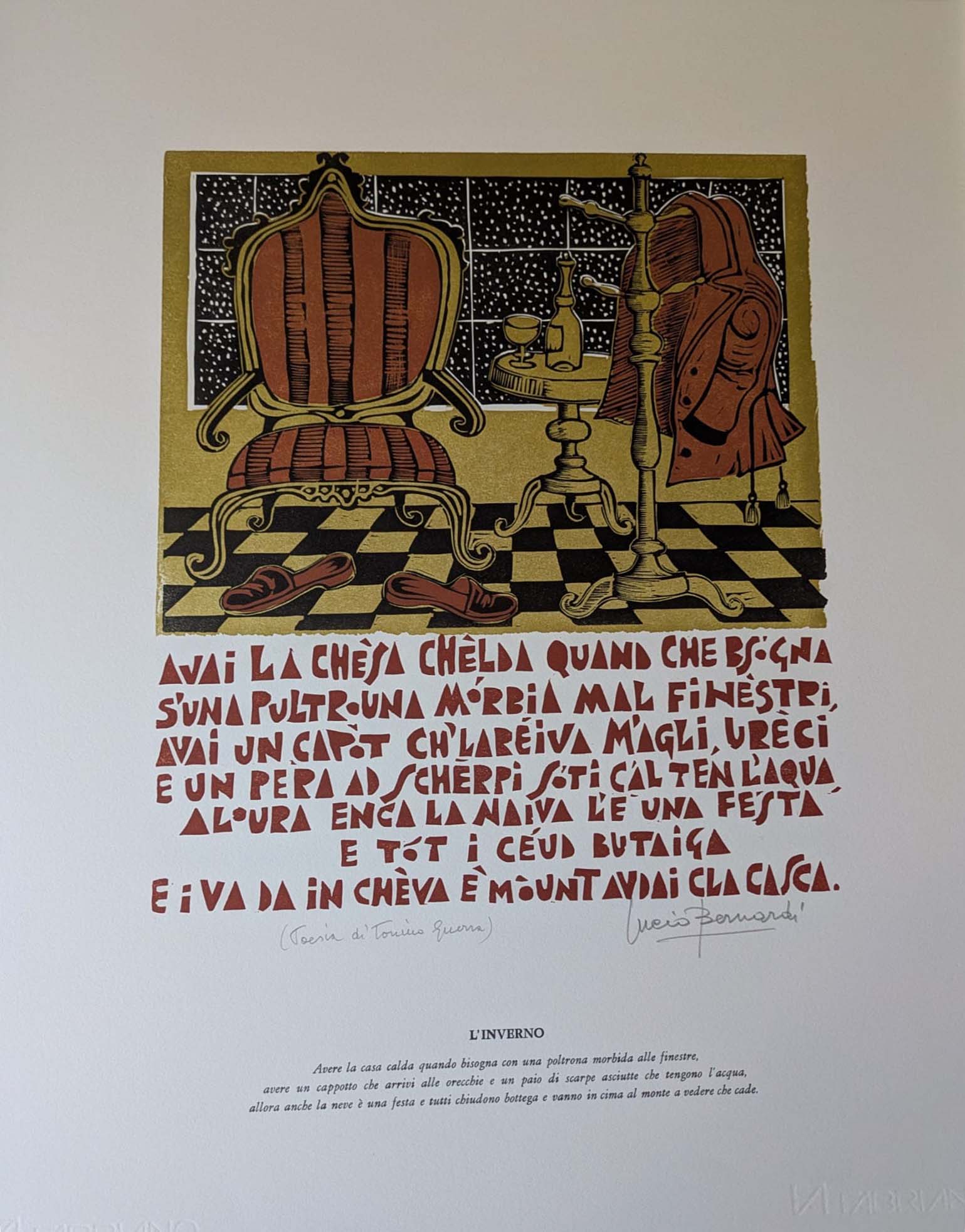 Senza titolo (incisioni e poesie) – Incisione – Lucio Bernardi e Tonino Guerra