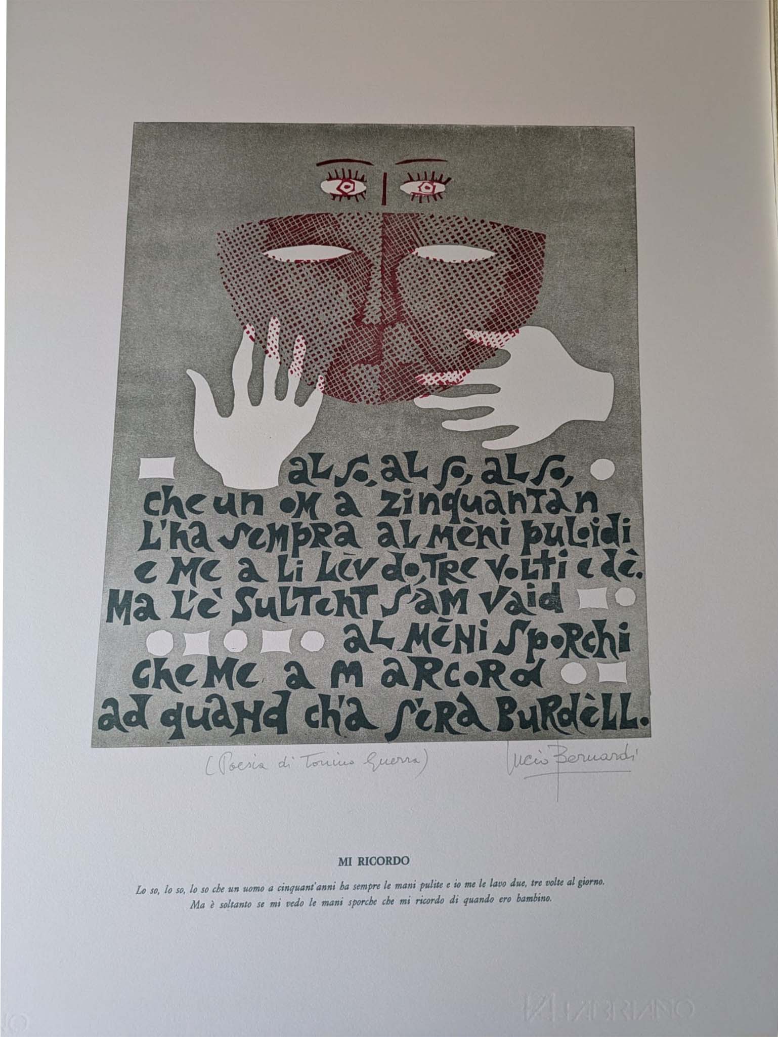Senza titolo (incisioni e poesie) – Incisione – Lucio Bernardi e Tonino Guerra