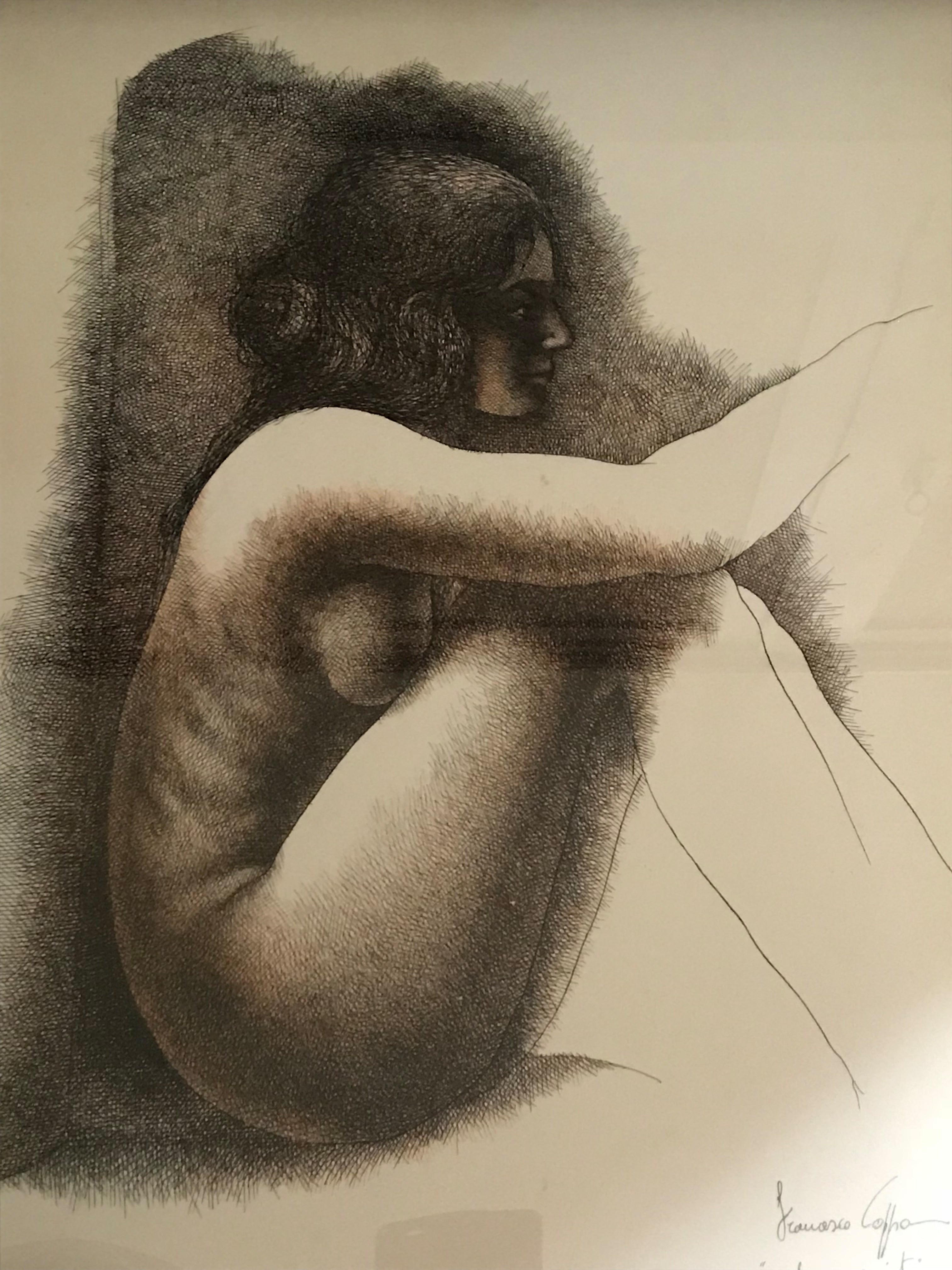 Francesco Coppa - Crouching Nude