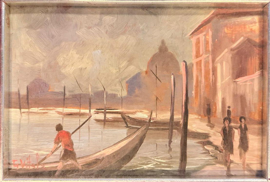 G. Vitale - The Gondolier with St. Mark's Square in the Background