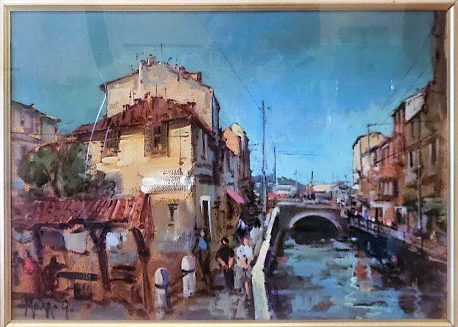 Giampietro Maggi - Vicolo delle lavandaie sui Navigli