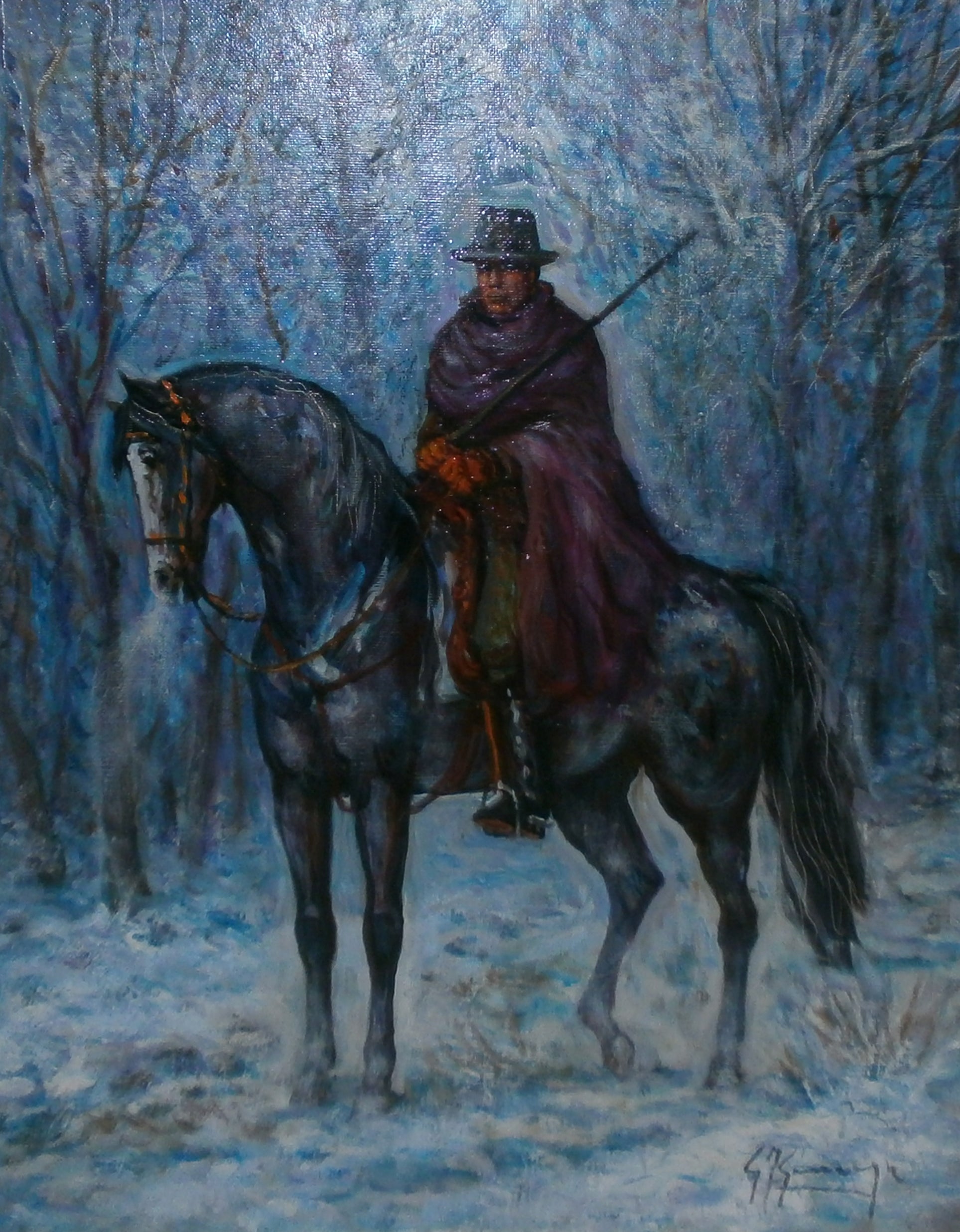 Giovan Francesco Gonzaga - Buttero in the Snow