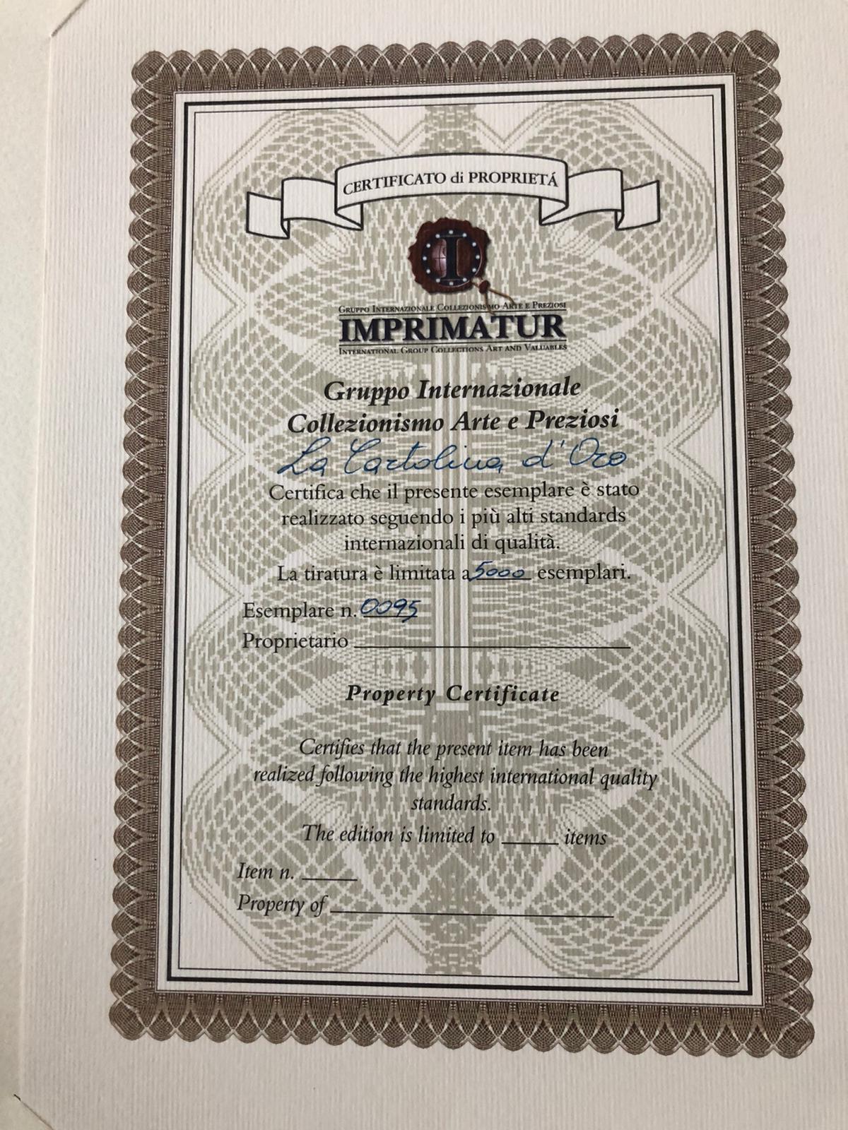 Imprimatur - La cartolina d'oro
