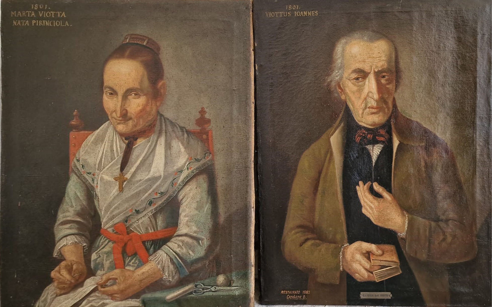 Artista desconocido - Retrato de Marta Viotta y Giovan Battista Viotti