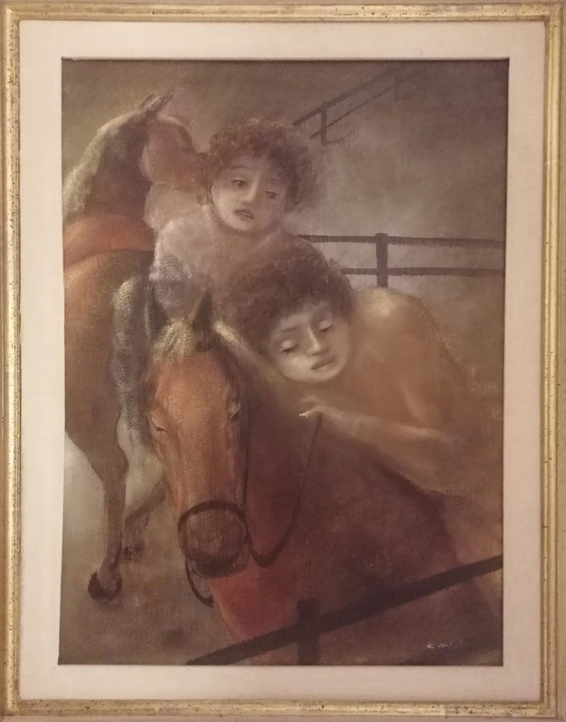 Karl von Laufen - Niños a caballo