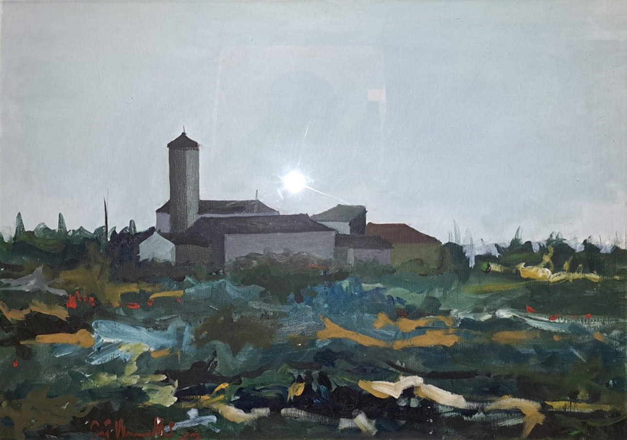 Autor desconocido - Pueblo en el campo
