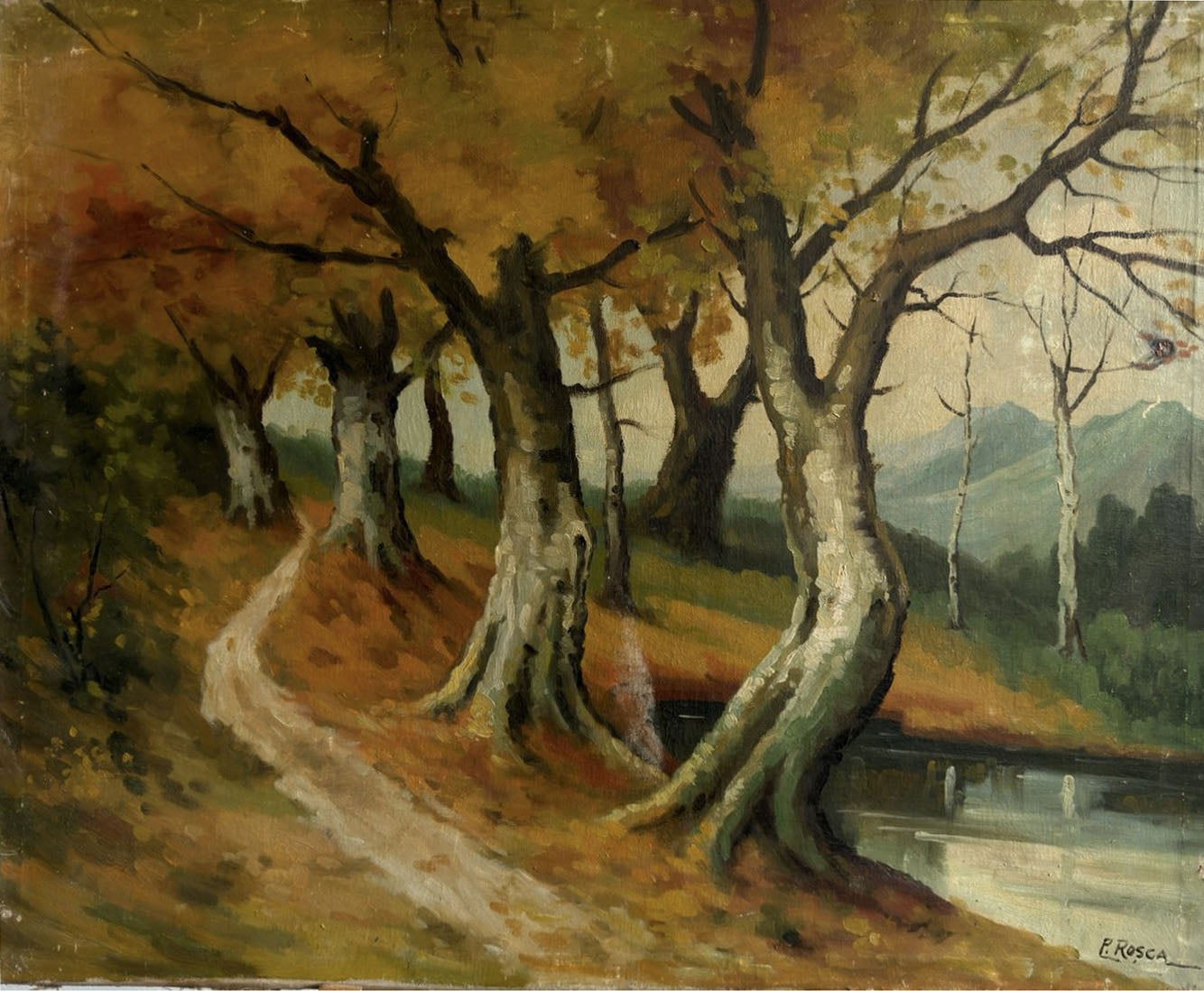 P. Rosca - Untitled (landscape with trees)