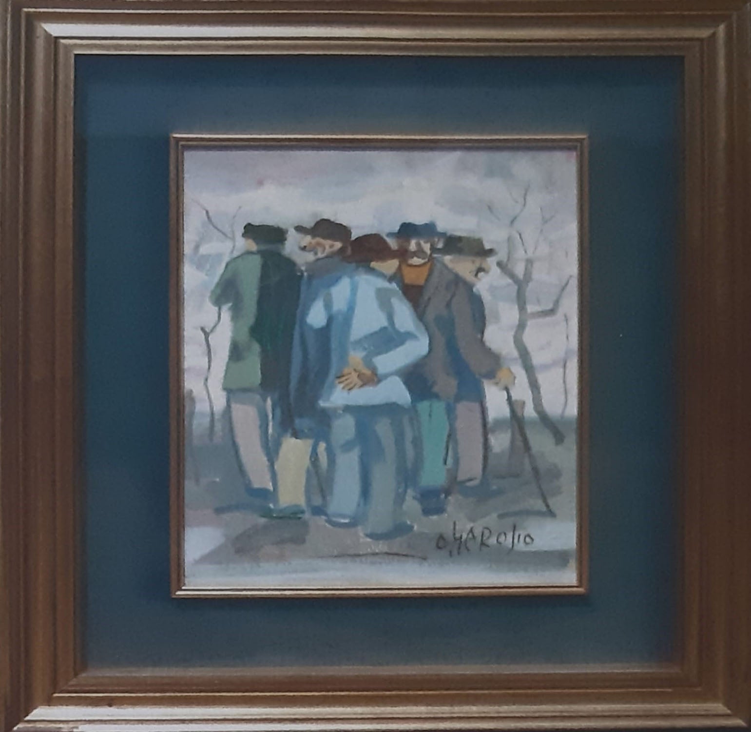 Ottorino Garosio - Senza titolo (uomini a passeggio)