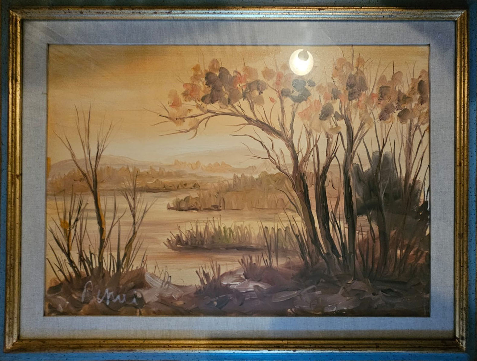 Giuseppe Renai - Senza titolo (paesaggio lacustre)