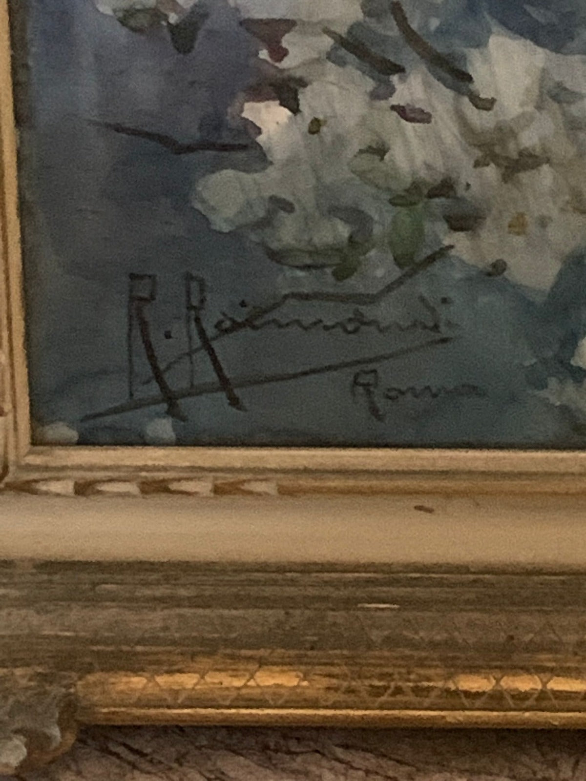 Senza titolo (fiori) - Olio su tela - Roberto Raimondi