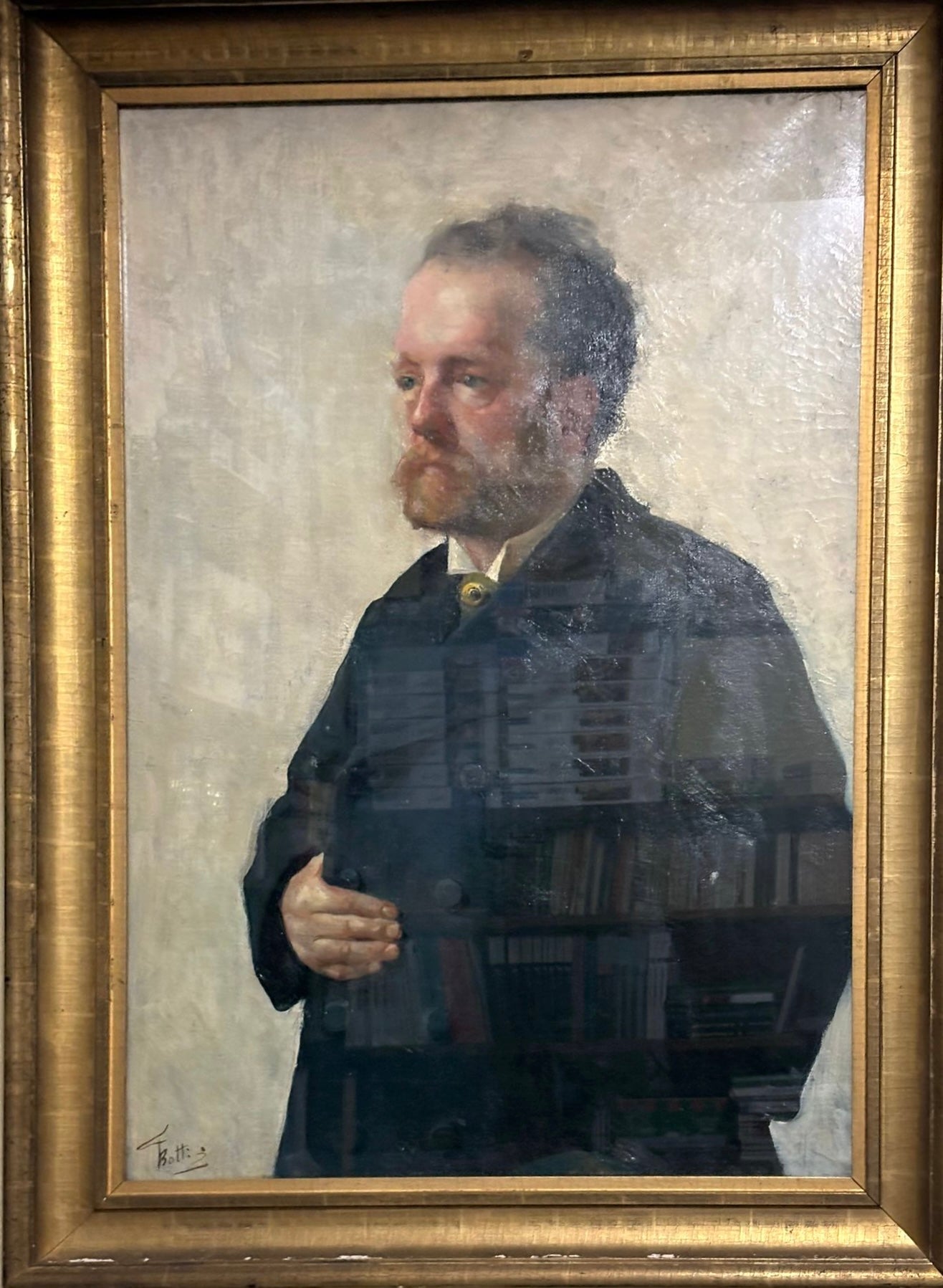 Ritratto a olio su tela di Pompeo Bottini