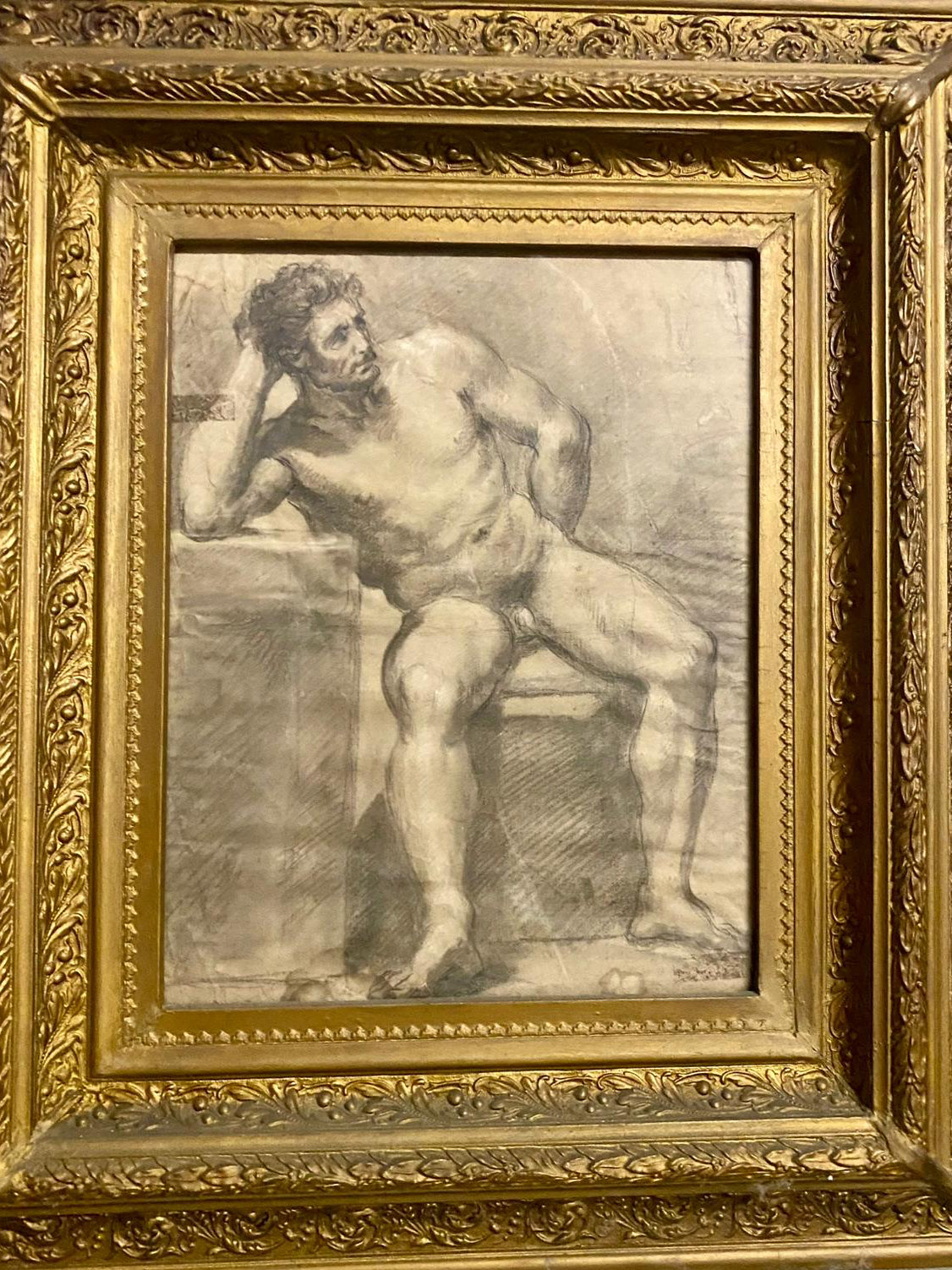 Senza titolo (studio di nudo maschile) – Grafite – Sconosciuto