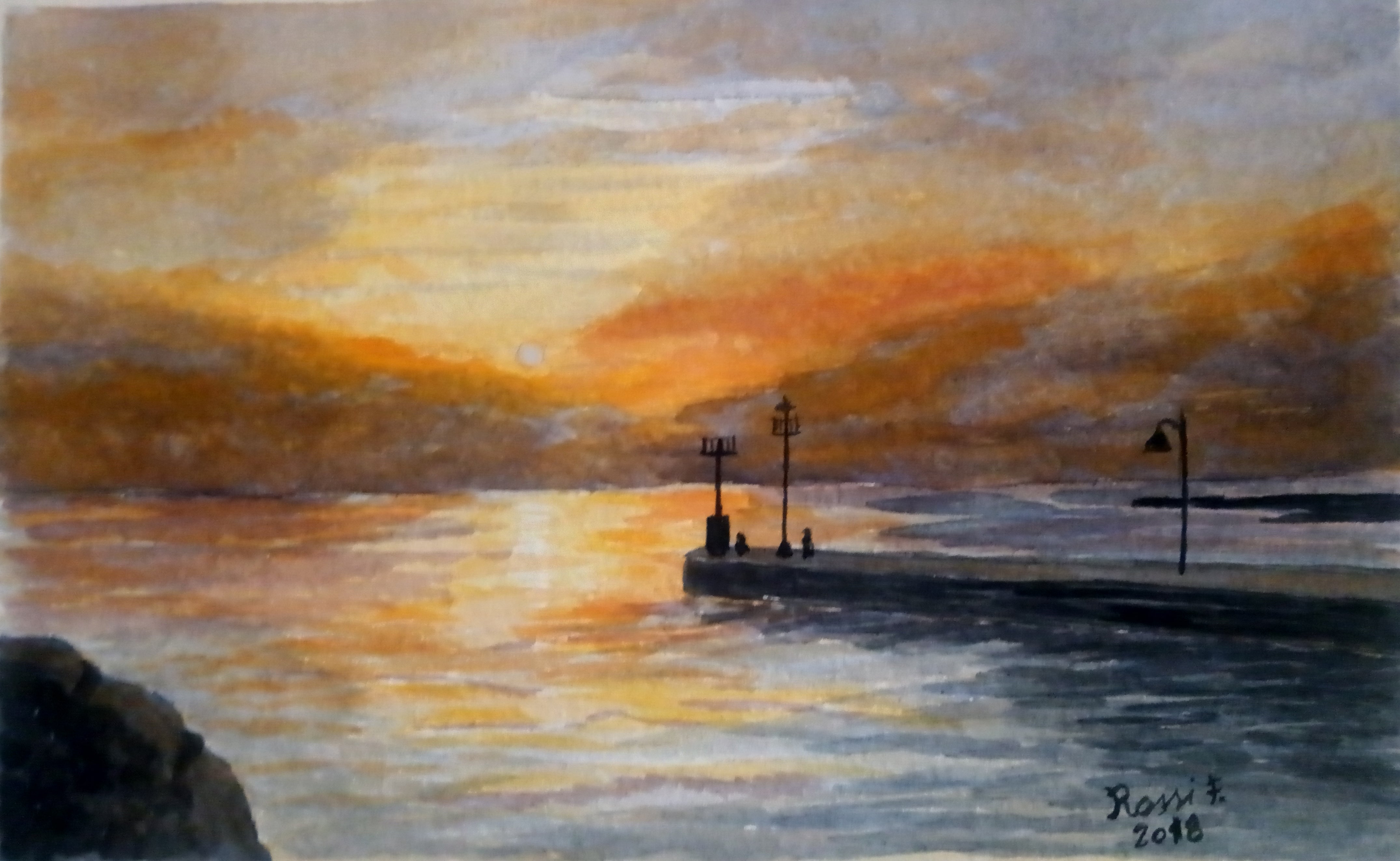 Fabio Rossi - Atardecer en el muelle