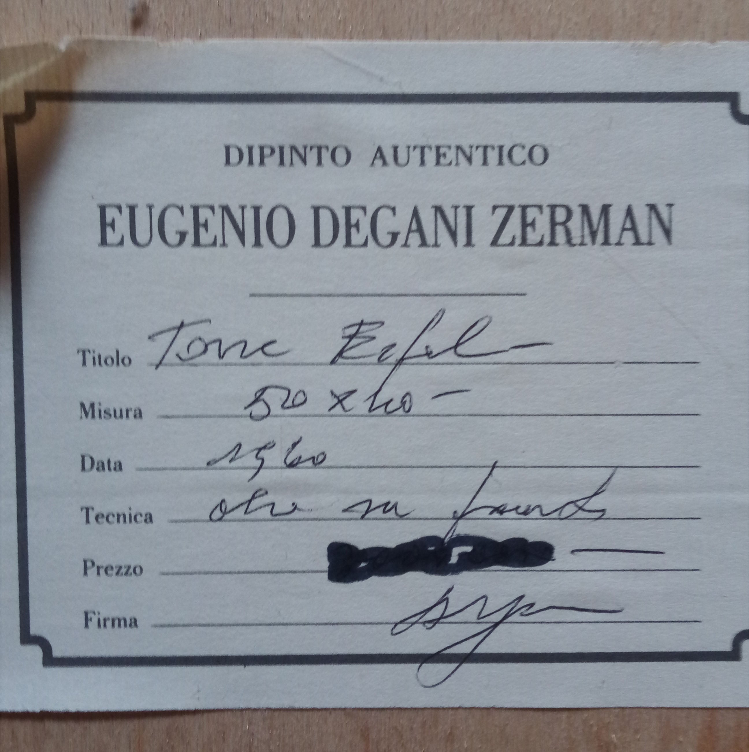 Eugenio Degani Zerman - Eiffel Tower