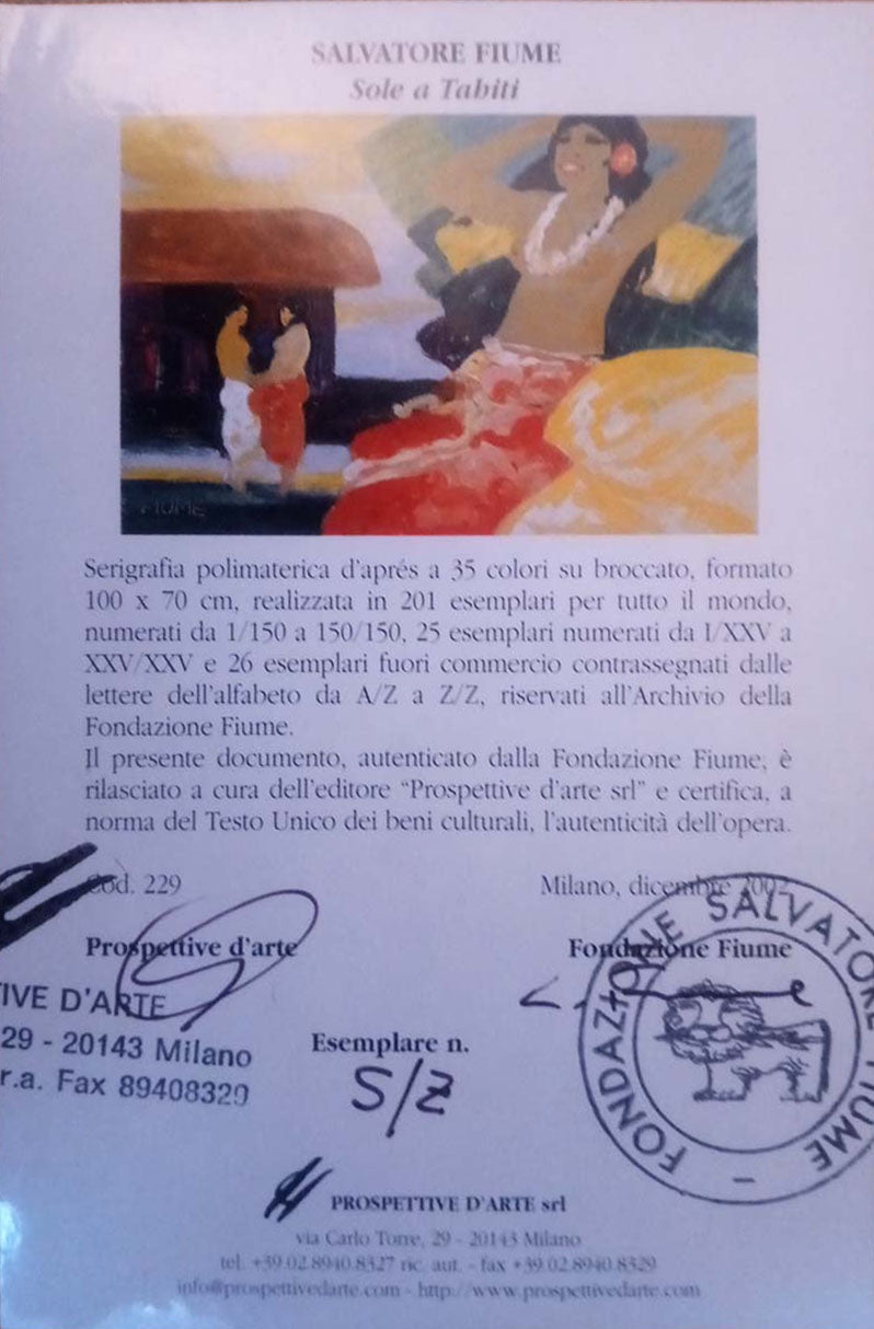 Salvatore Fiume - Sole a Tahiti