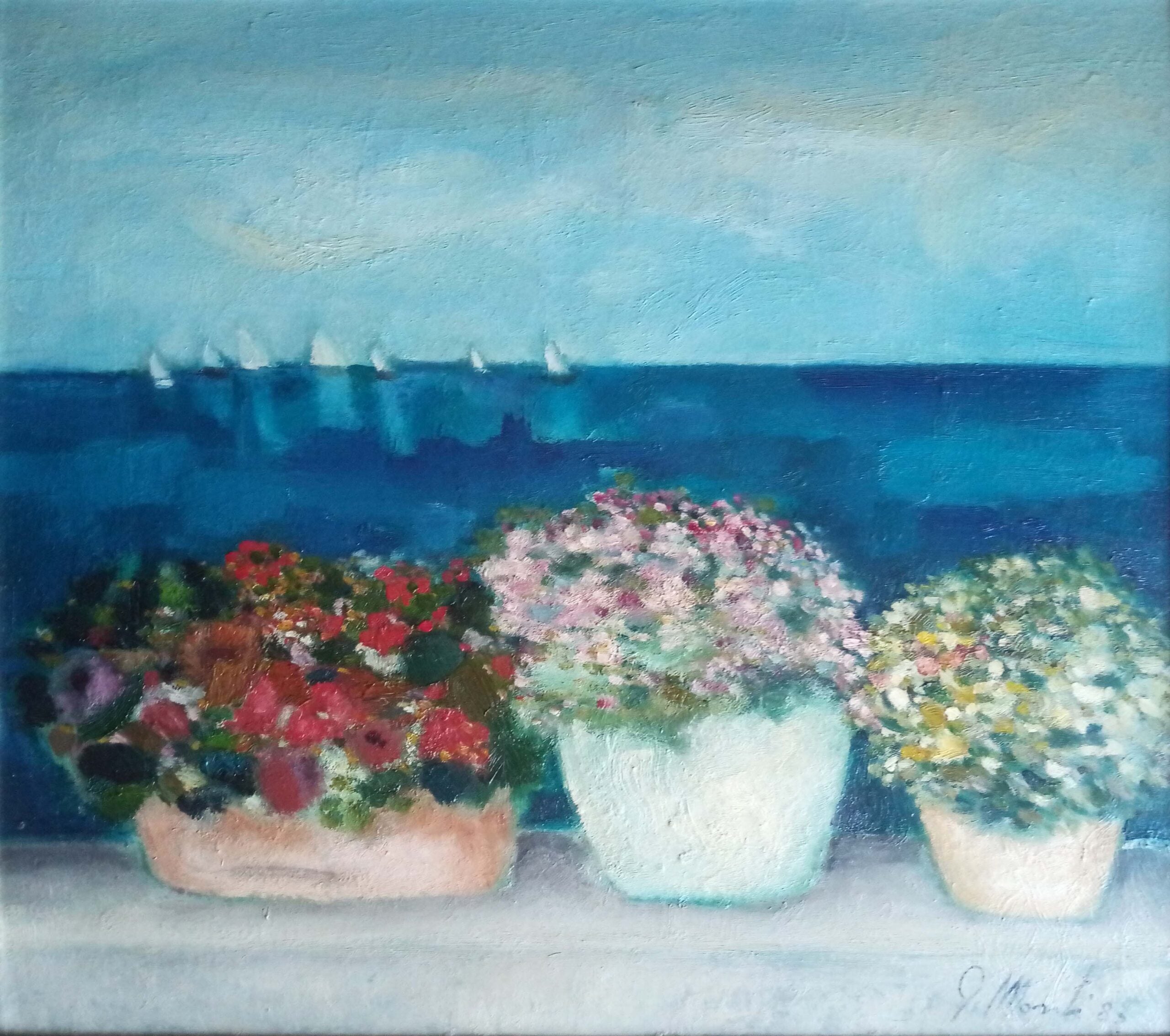 Augusto Monti - Flowers and the Sea