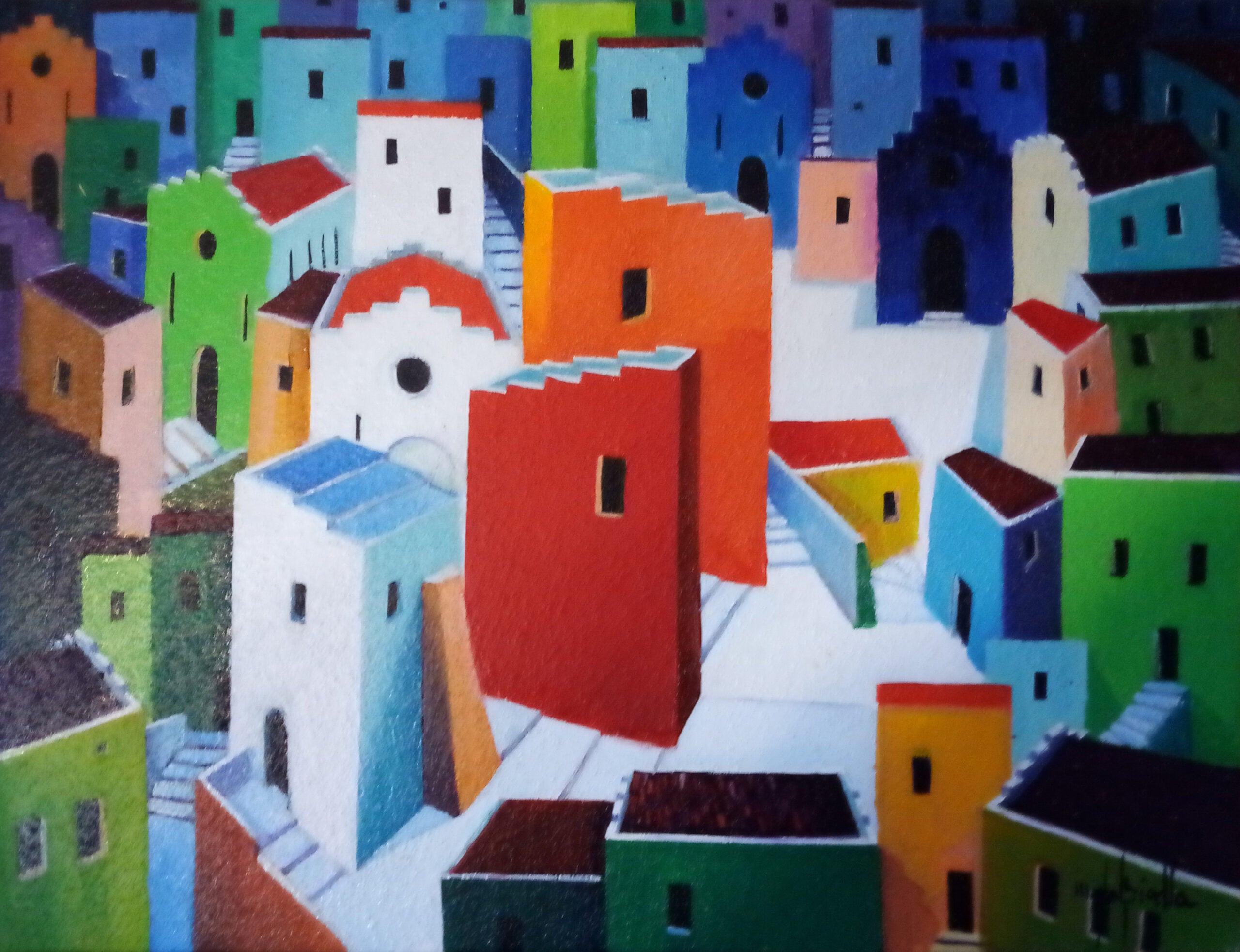 Michele Volpicella - Las dos casas rojas del barrio