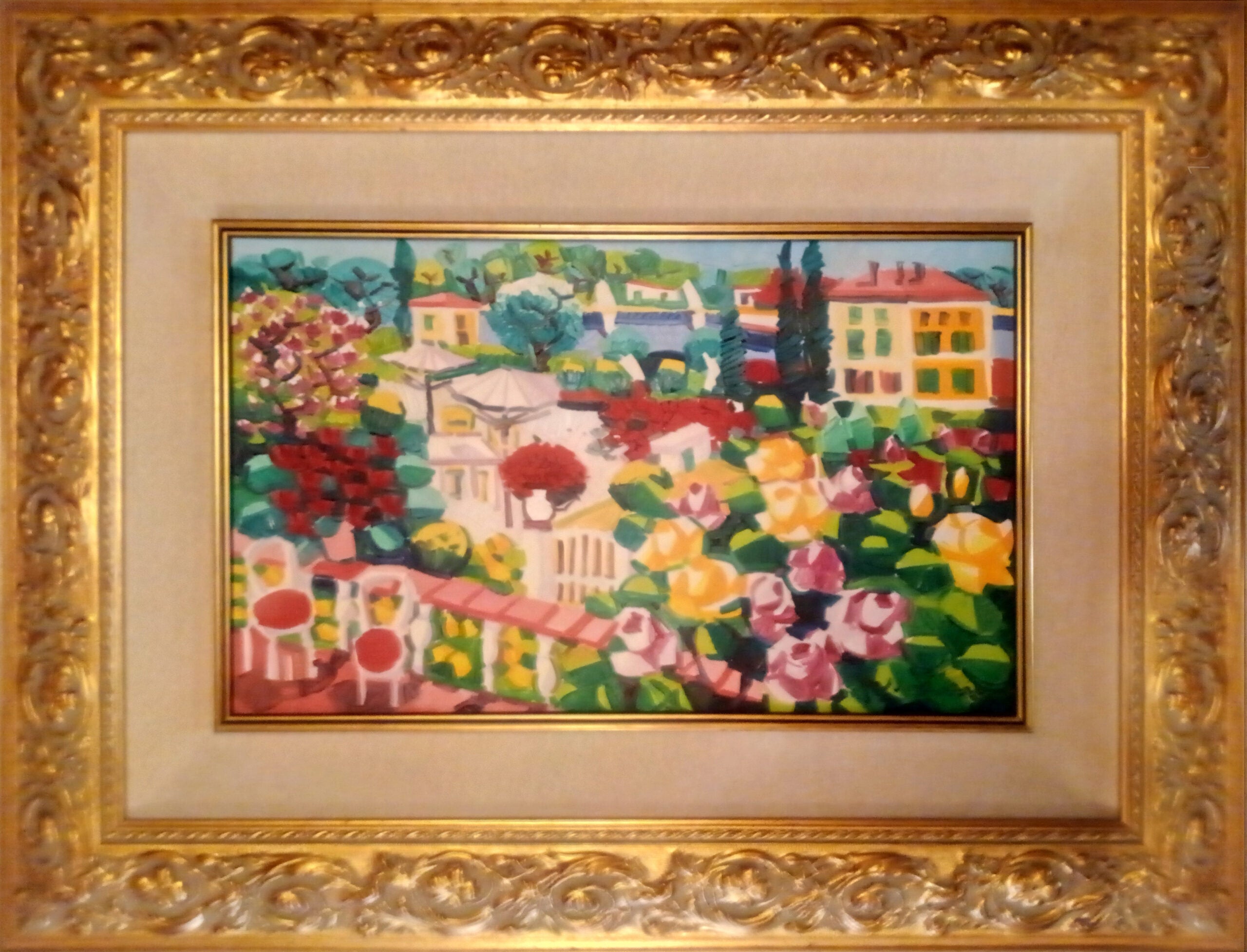 Athos Faccincani - Garden with a Yellow House