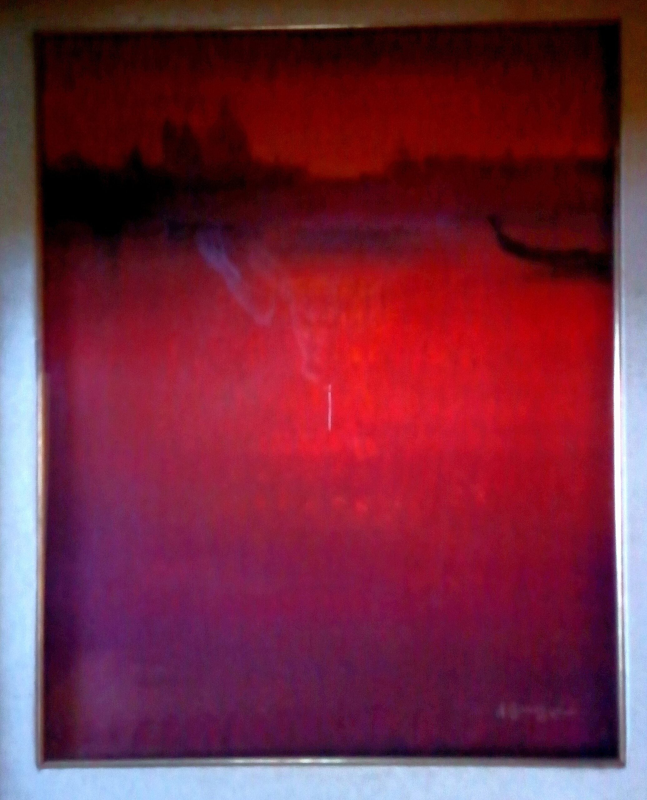 Aldo Gavaggi - Trittico(prato verde, campo di grano, laguna rossa)