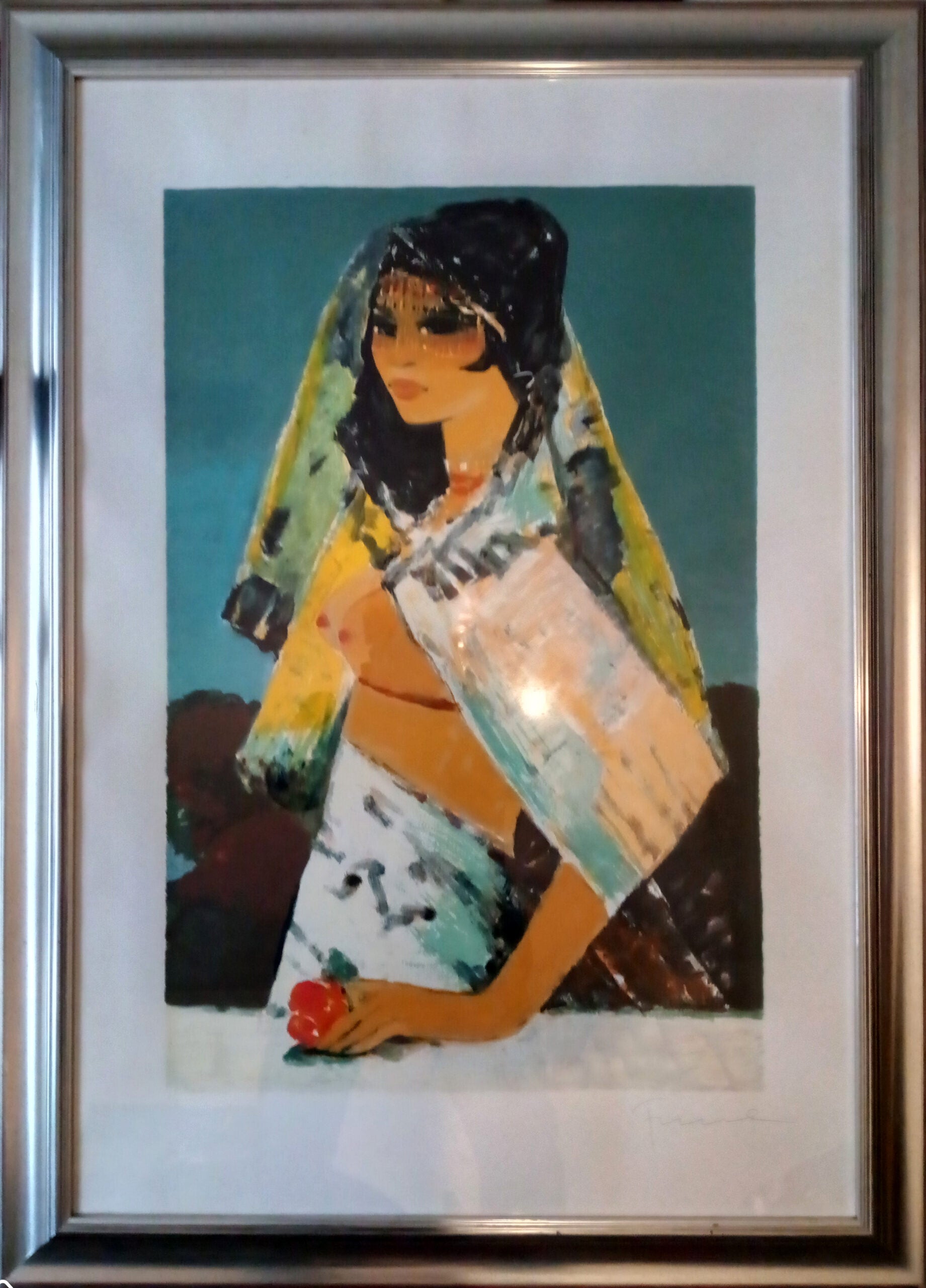 Salvatore Fiume - Mujer con flor