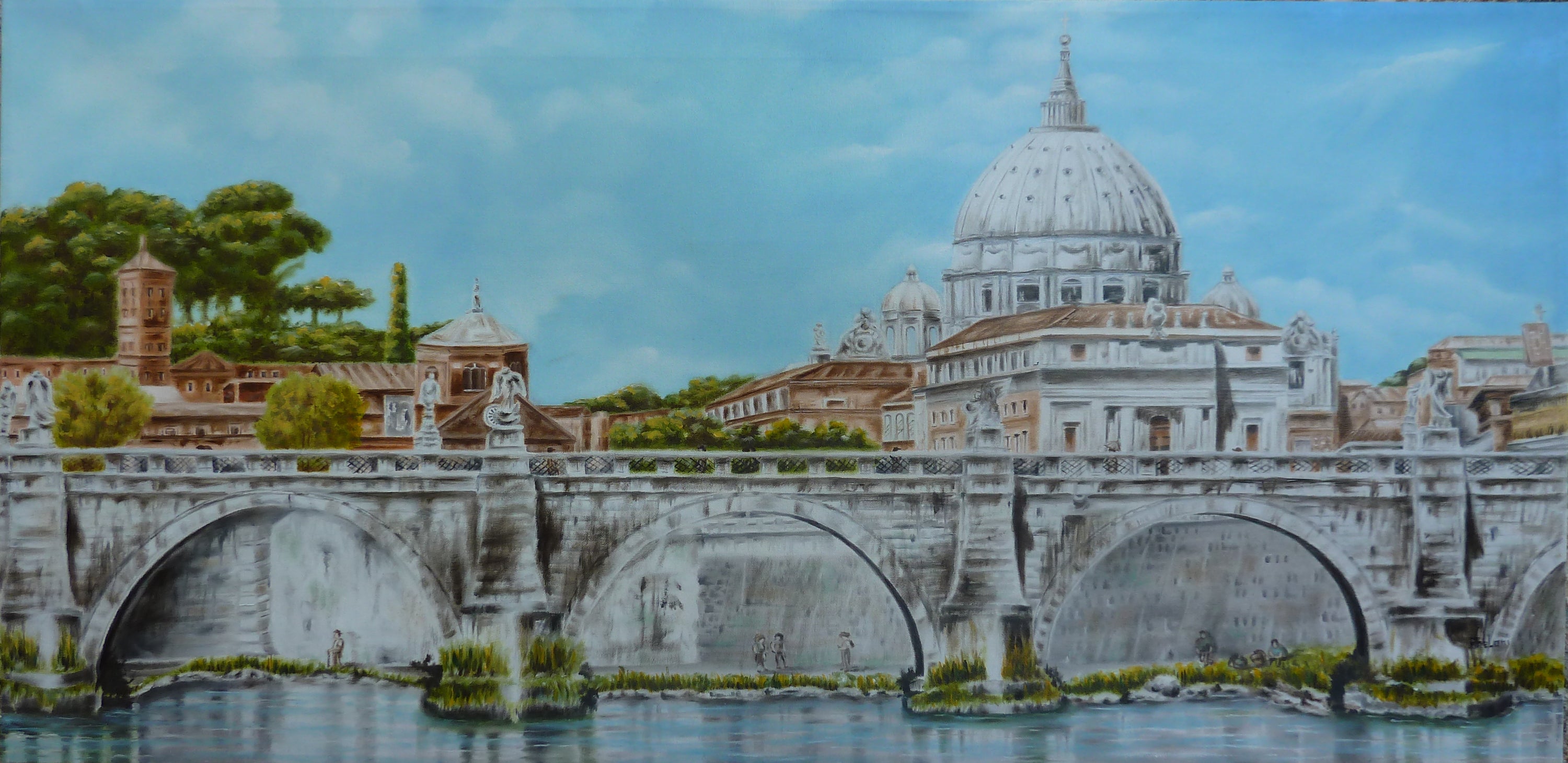 Meloni Paola -  Panorama S.Pietro e Castel S.Angelo