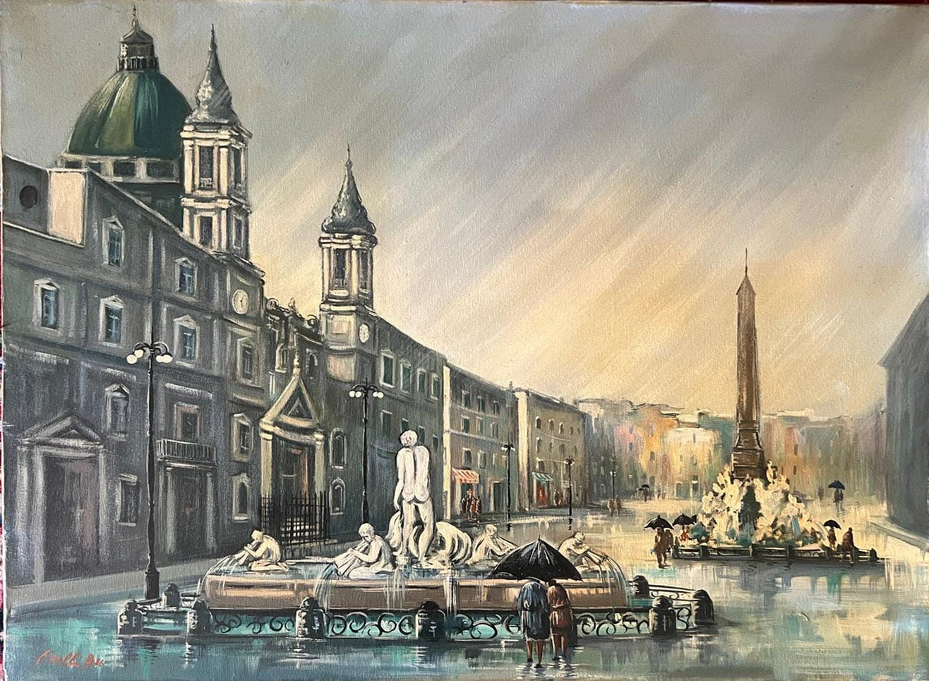 Attributed to Antonio Cirelli - Piazza Navona