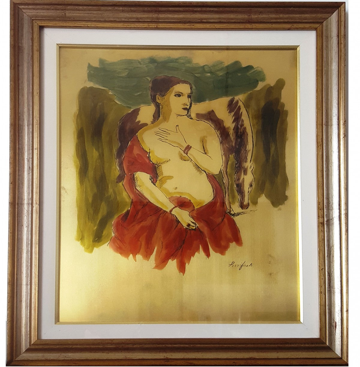 Domenico Purificato - Desnudo con caballo