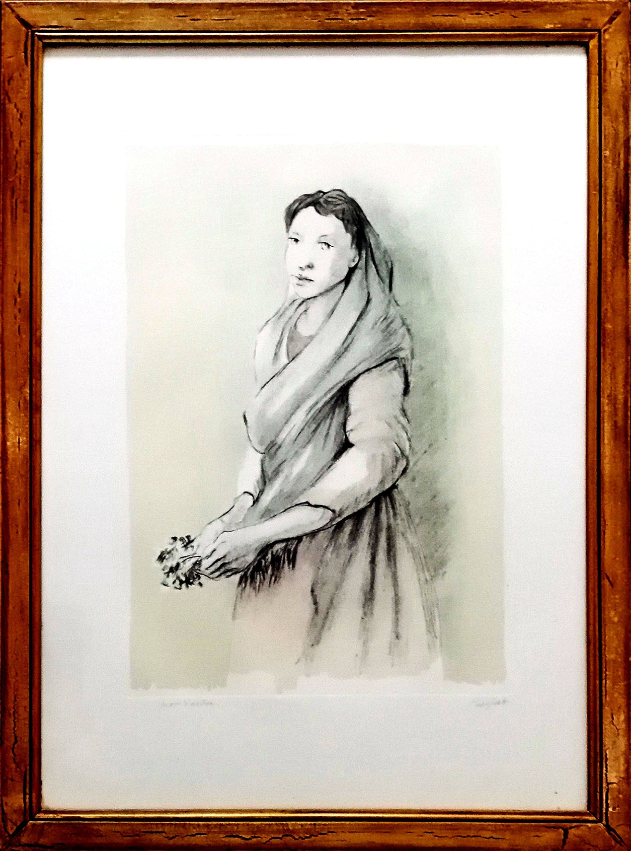 Domenico Purificato - Donna con fiori