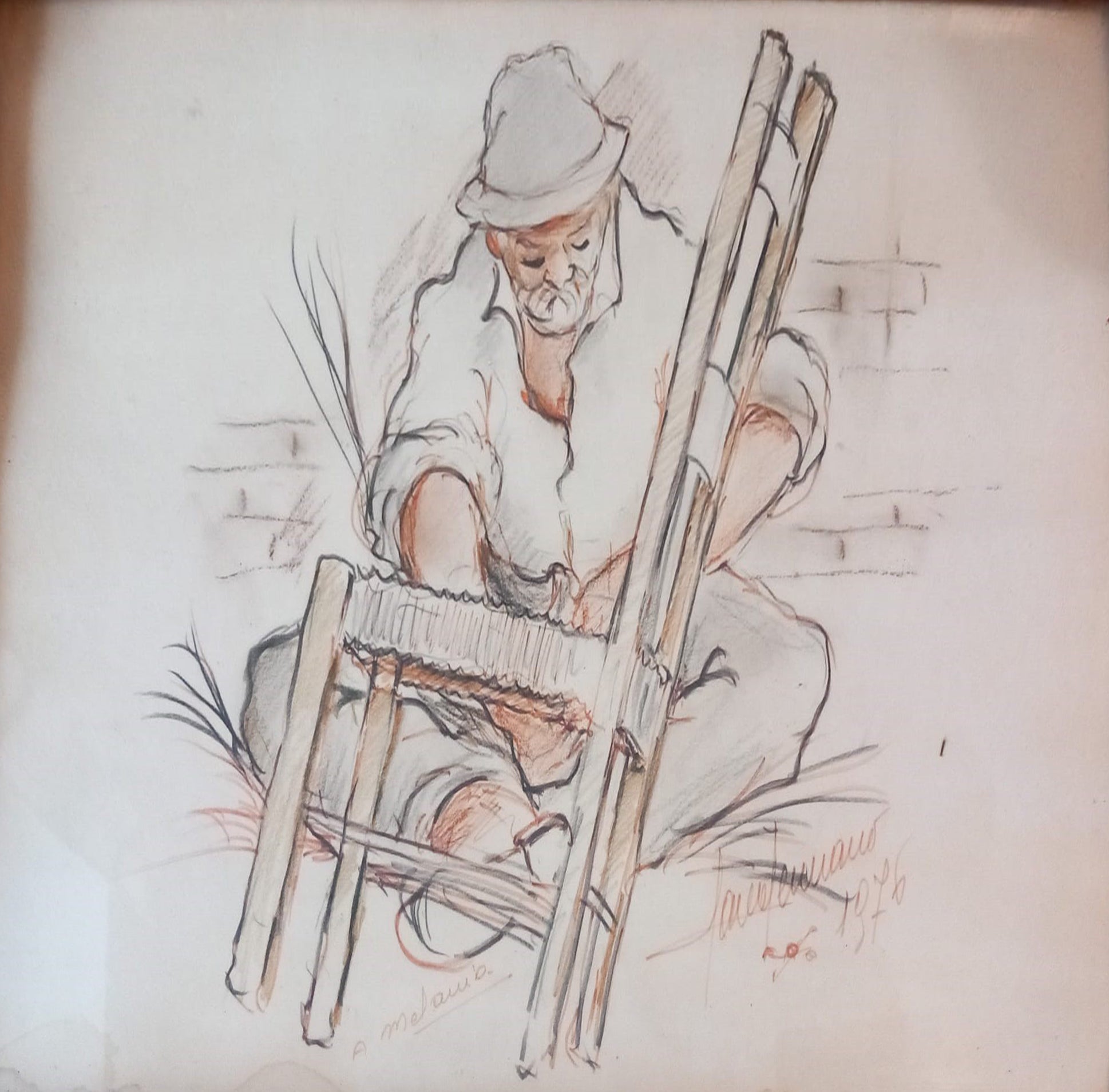 Autor desconocido - Anciano con silla