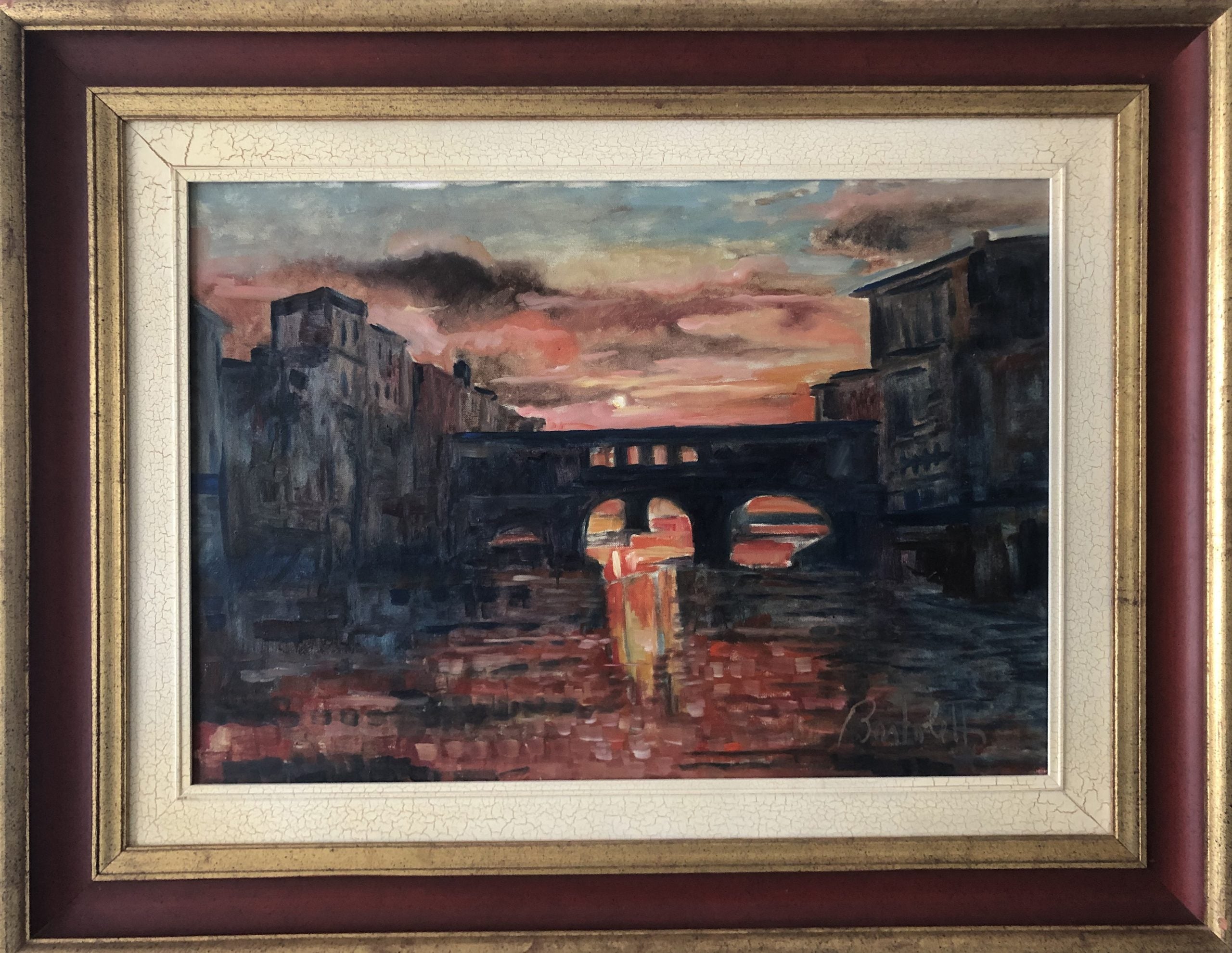 Bartoletti - Tramonto sull'Arno