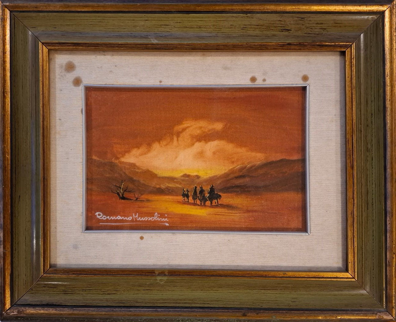 Romano Mussolini - Paisaje con figuras a caballo