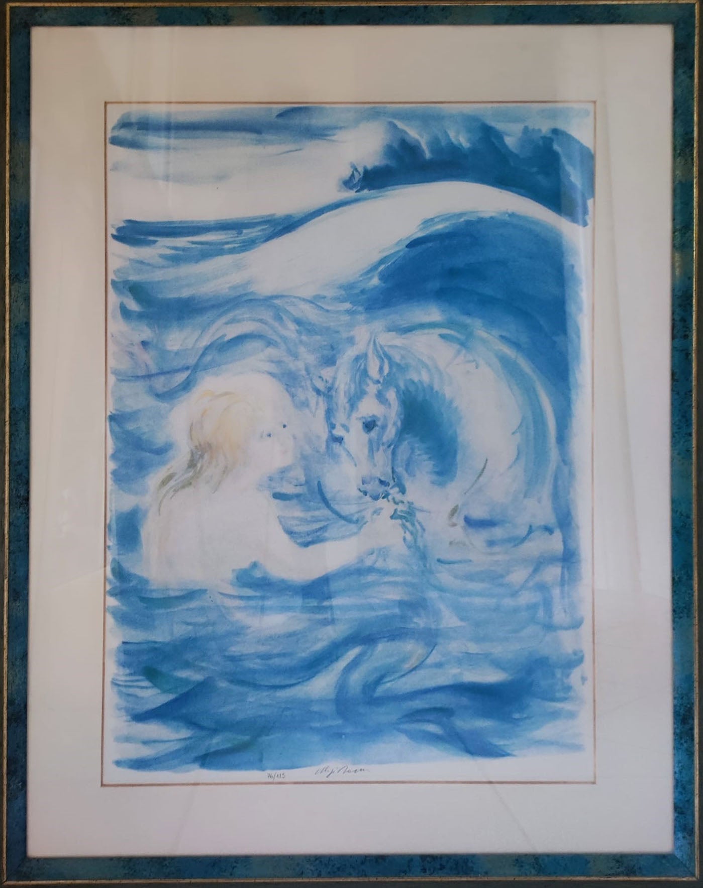 Aligi Sassu - Untitled (Horse and Figure)