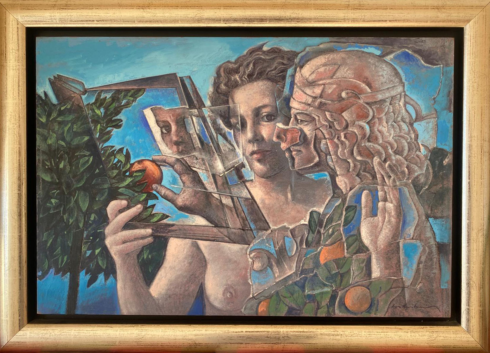 Nino La Barbera - Senza titolo (composizione con figure)