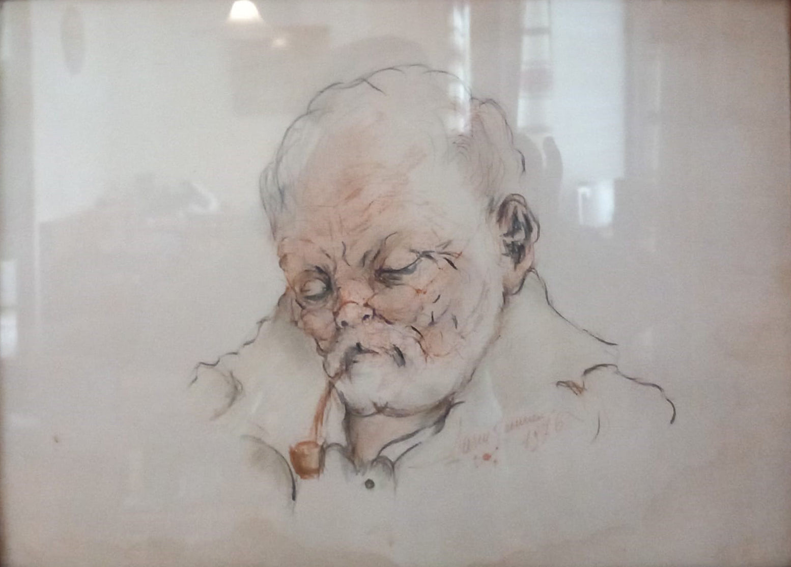 Autor desconocido - Viejo con pipa