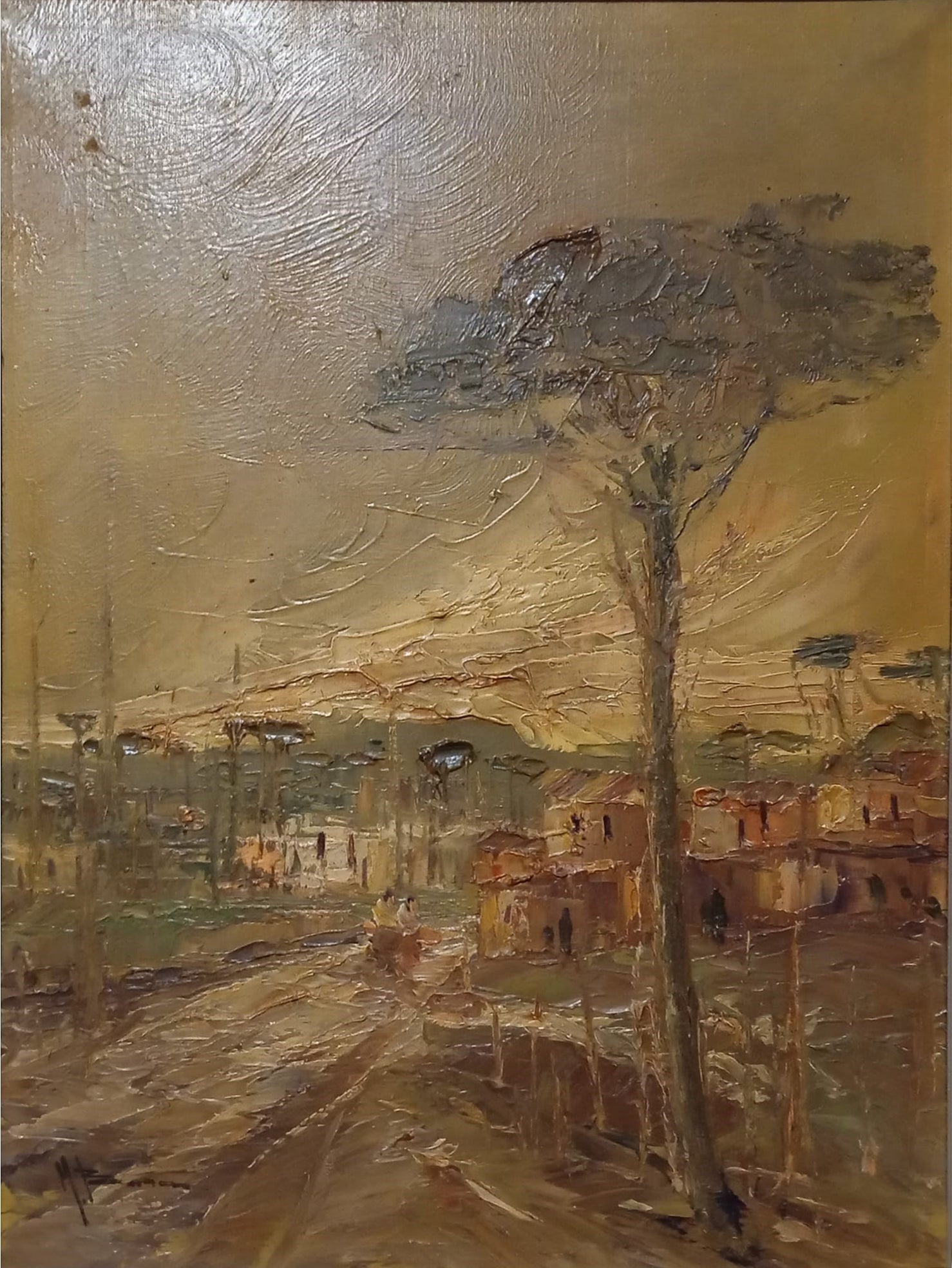 Mario Barra - Paisaje con árbol
