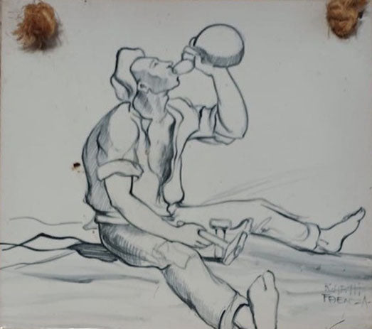 Riccardo Gatti - Untitled (Figure Drinking from a Bottle)