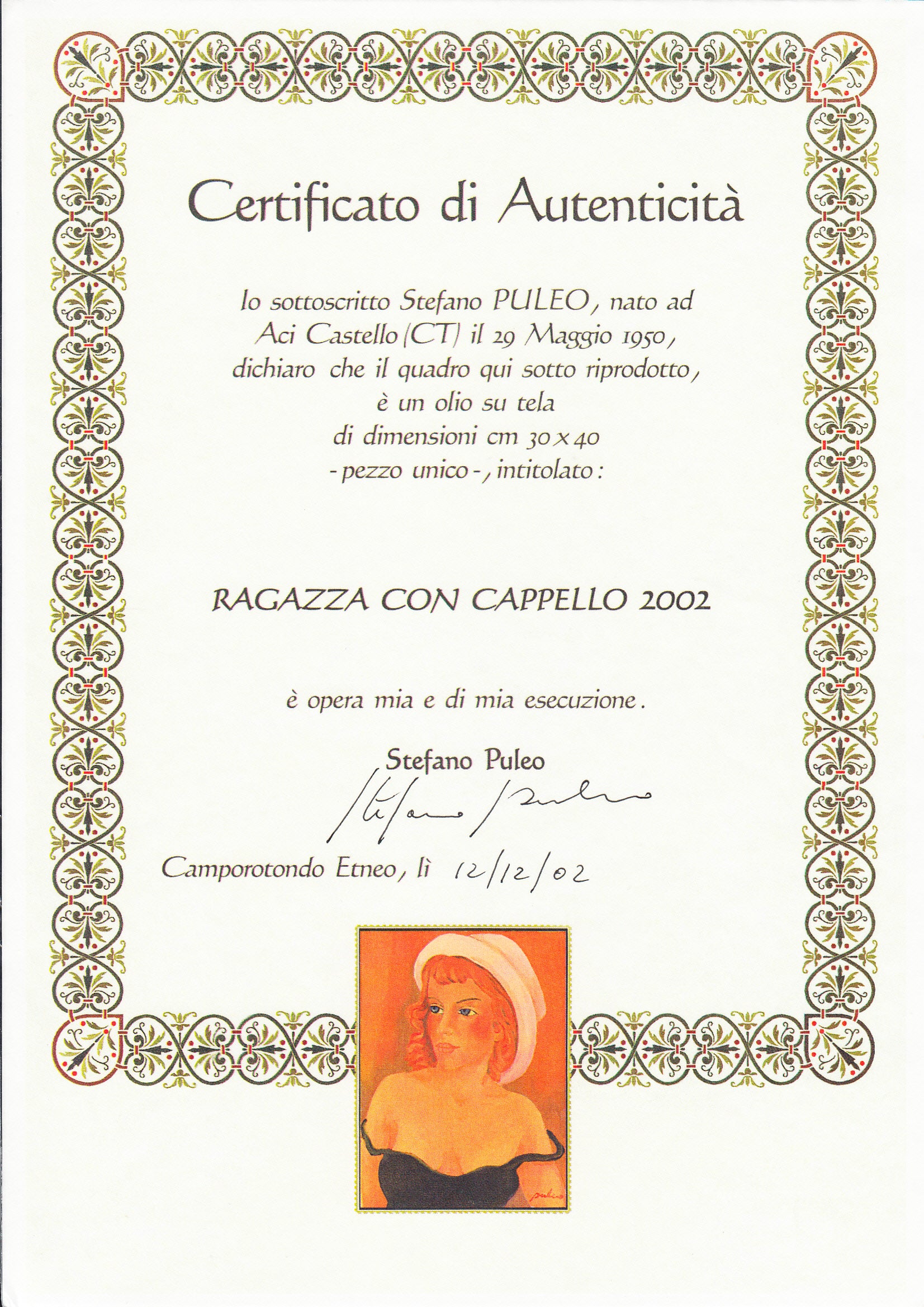 Stefano Puleo - Ragazza con cappello