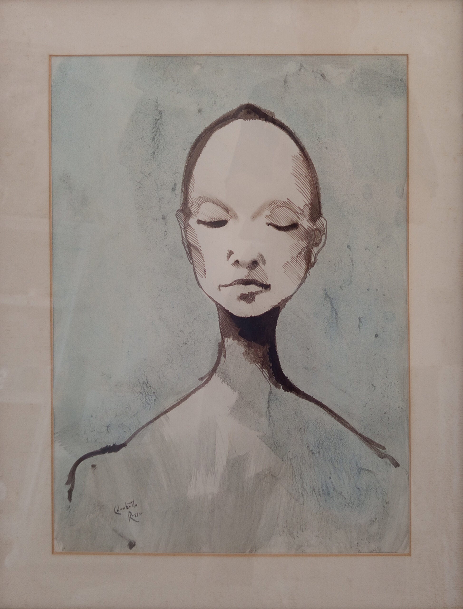 Enrico Colombotto Rosso - Sin título (retrato)