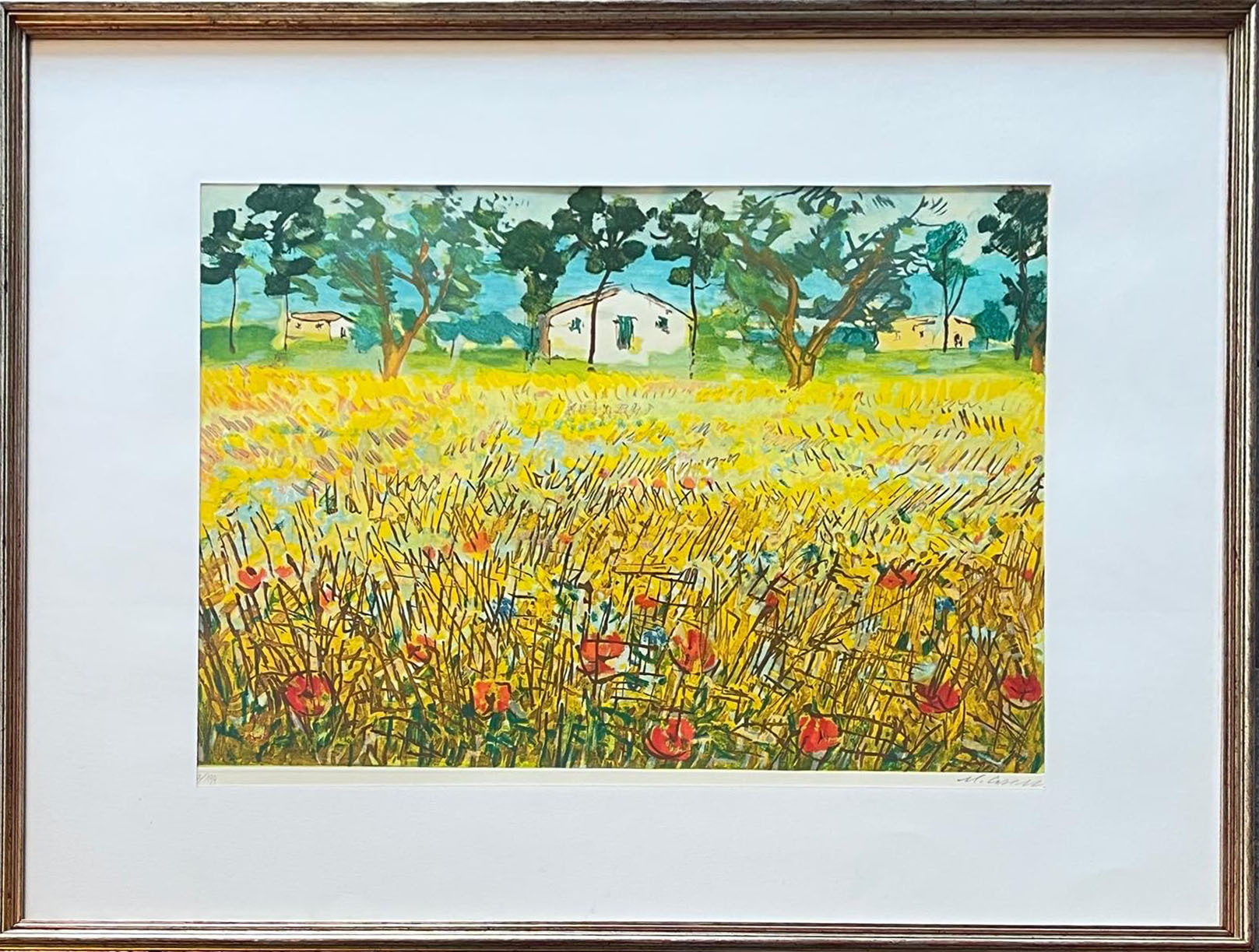 Michele Cascella - Sin título (Campo de amapolas)