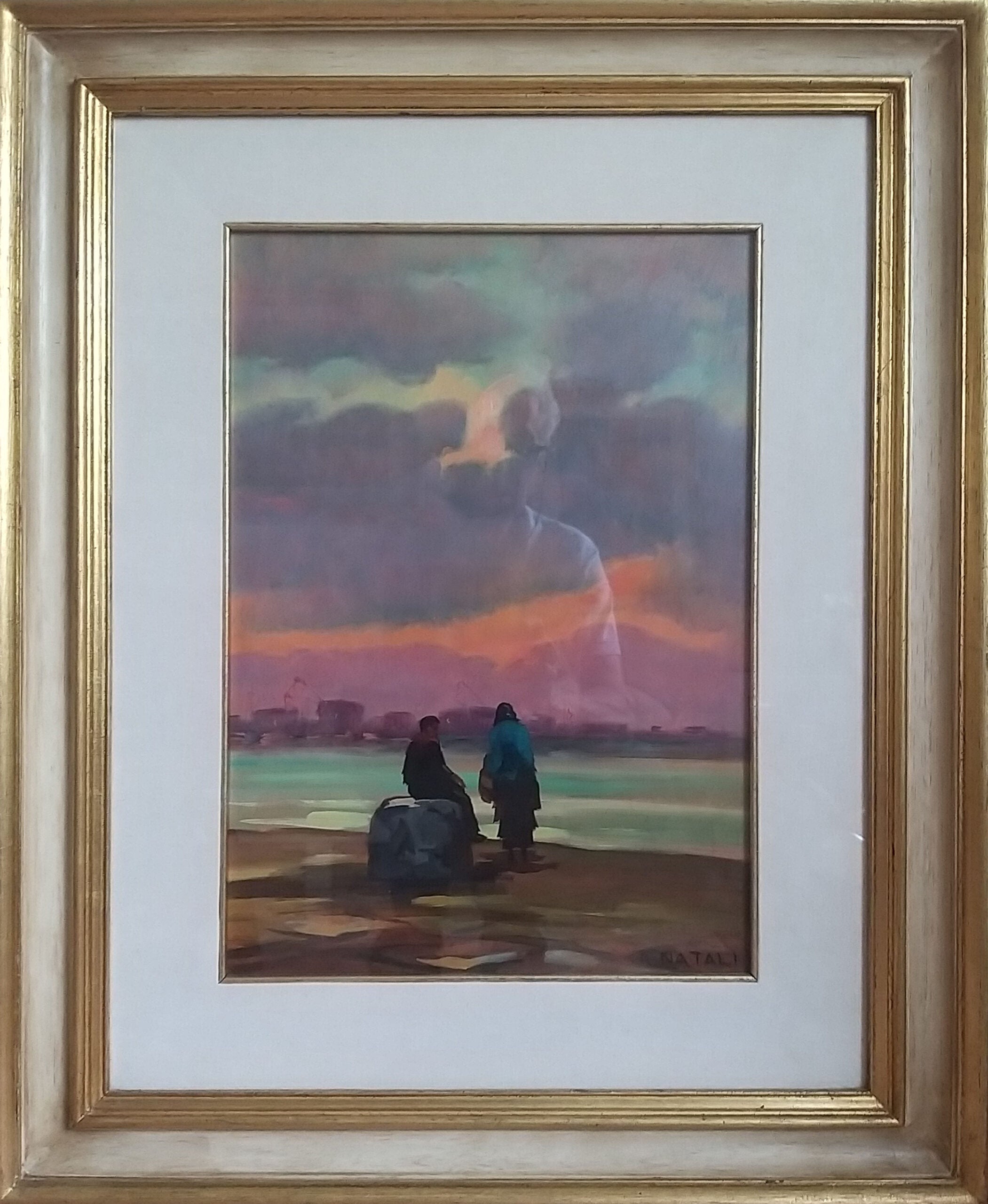 Renato Natali - Untitled (Figures on the Pier)