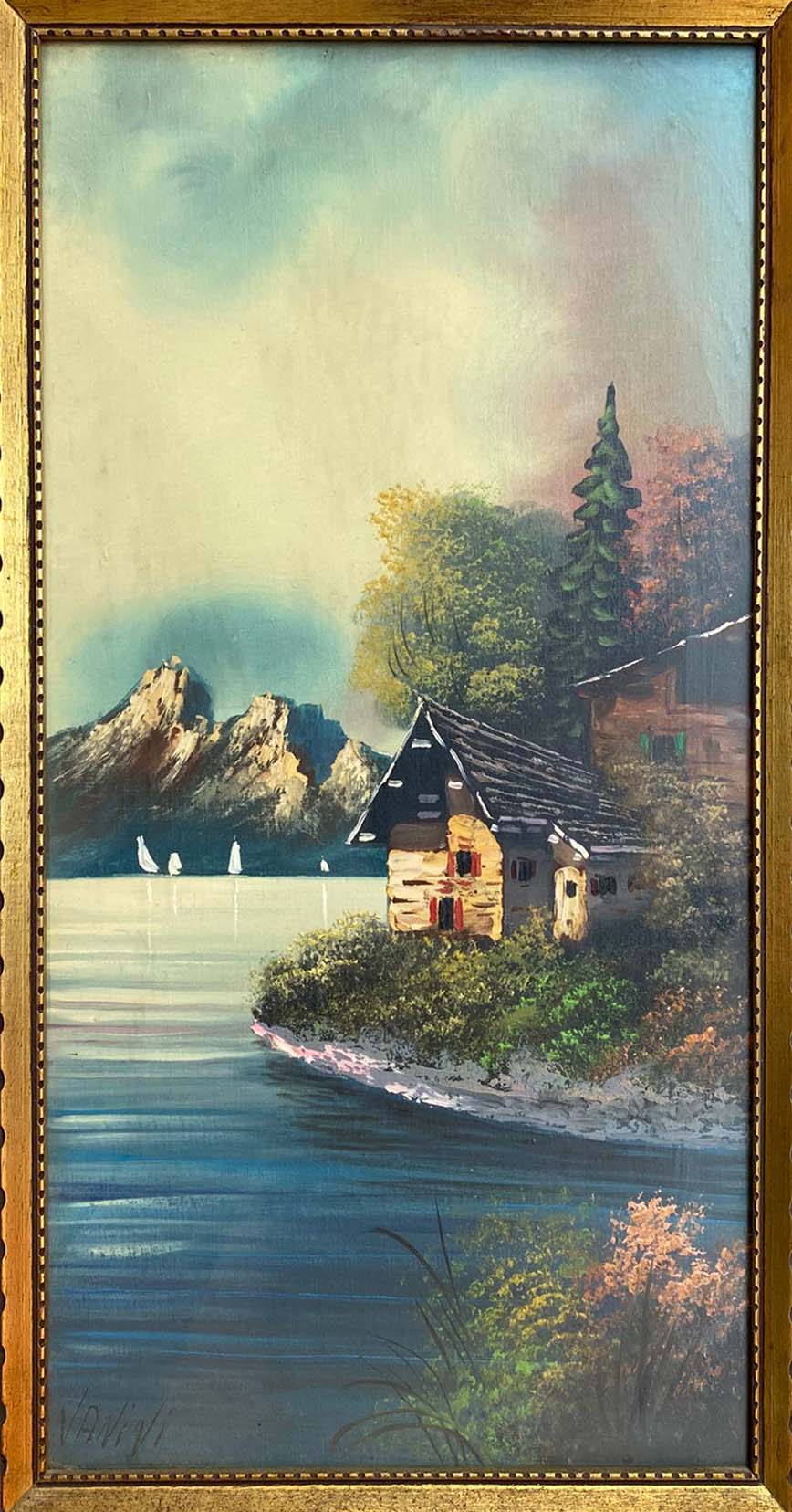 Senza titolo paesaggio, olio su tela di Vanini