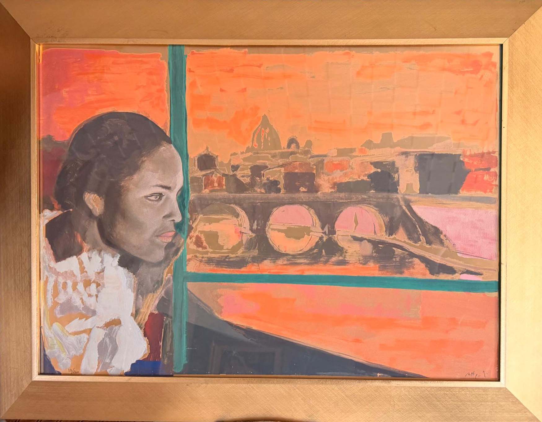 Donna panorama, grafica d’arte di Ugo Attardi